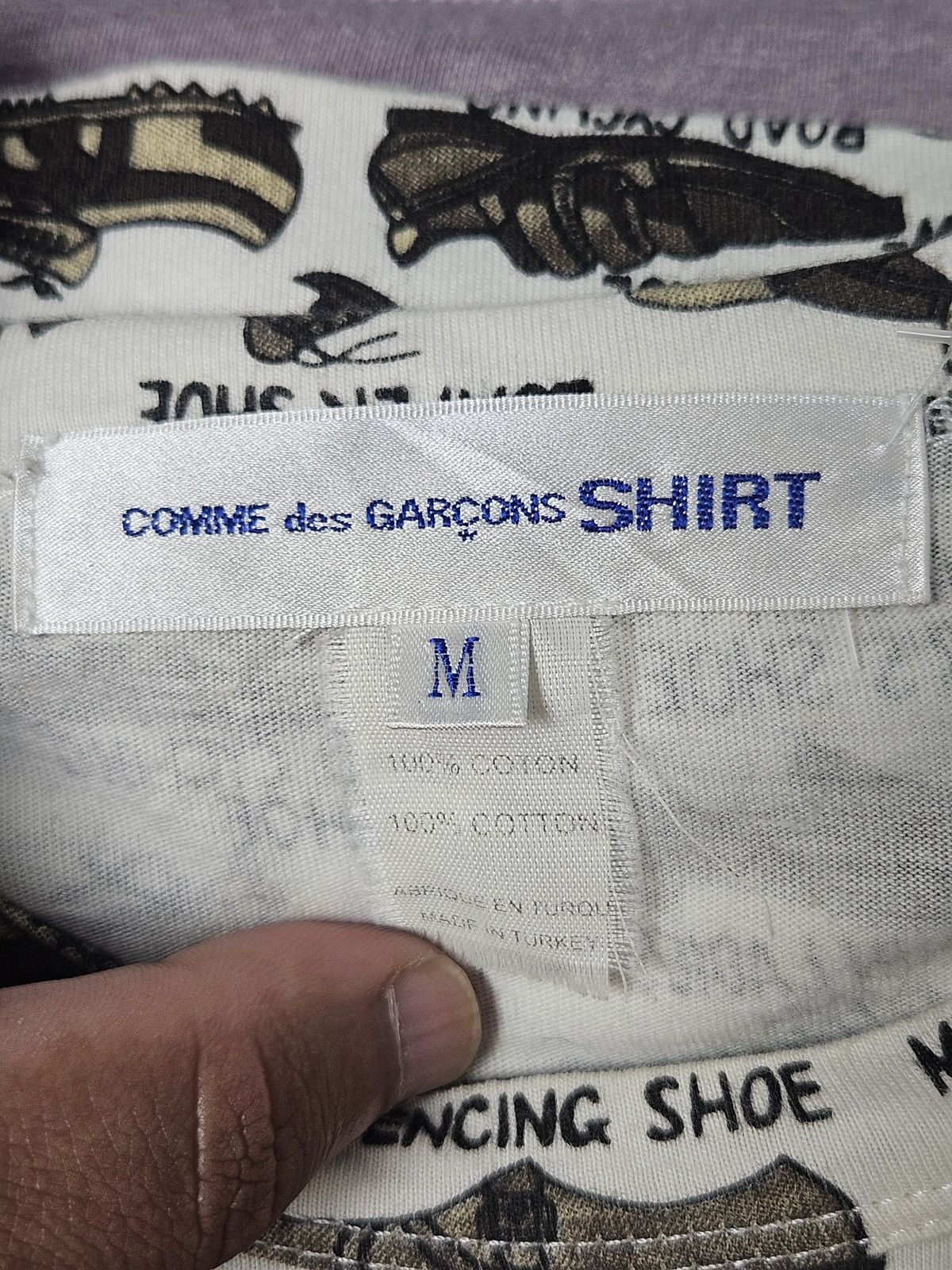 Comme des Garcons Comme des Garcons CDG Shoes all over pattern shirt Size US M / EU 48-50 / 2 - 4 Thumbnail
