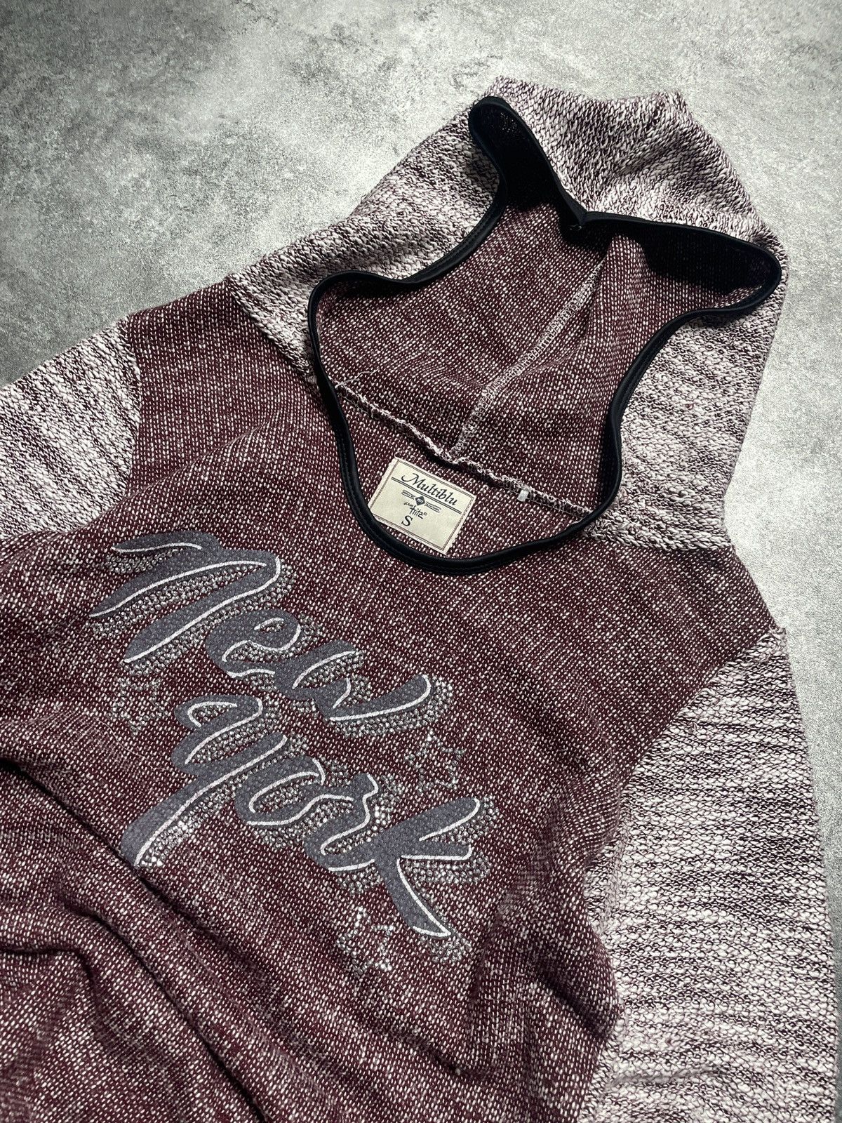 Vintage 🔥Offers🔥Vintage Y2K New York USA Hoodie Spellout Shiny Rare Size S / US 4 / IT 40 - 4 Thumbnail