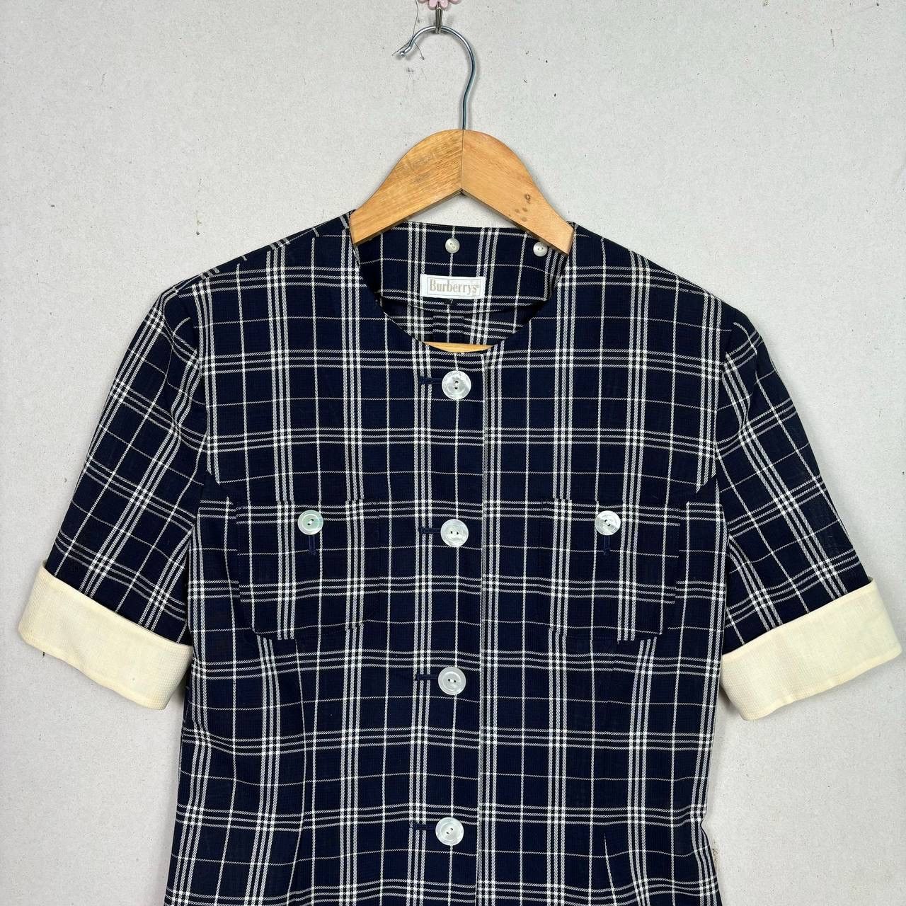 Burberry Authentic Burberry Nova Check Crop Top Blouse Shirt Size S / US 4 / IT 40 - 3 Thumbnail