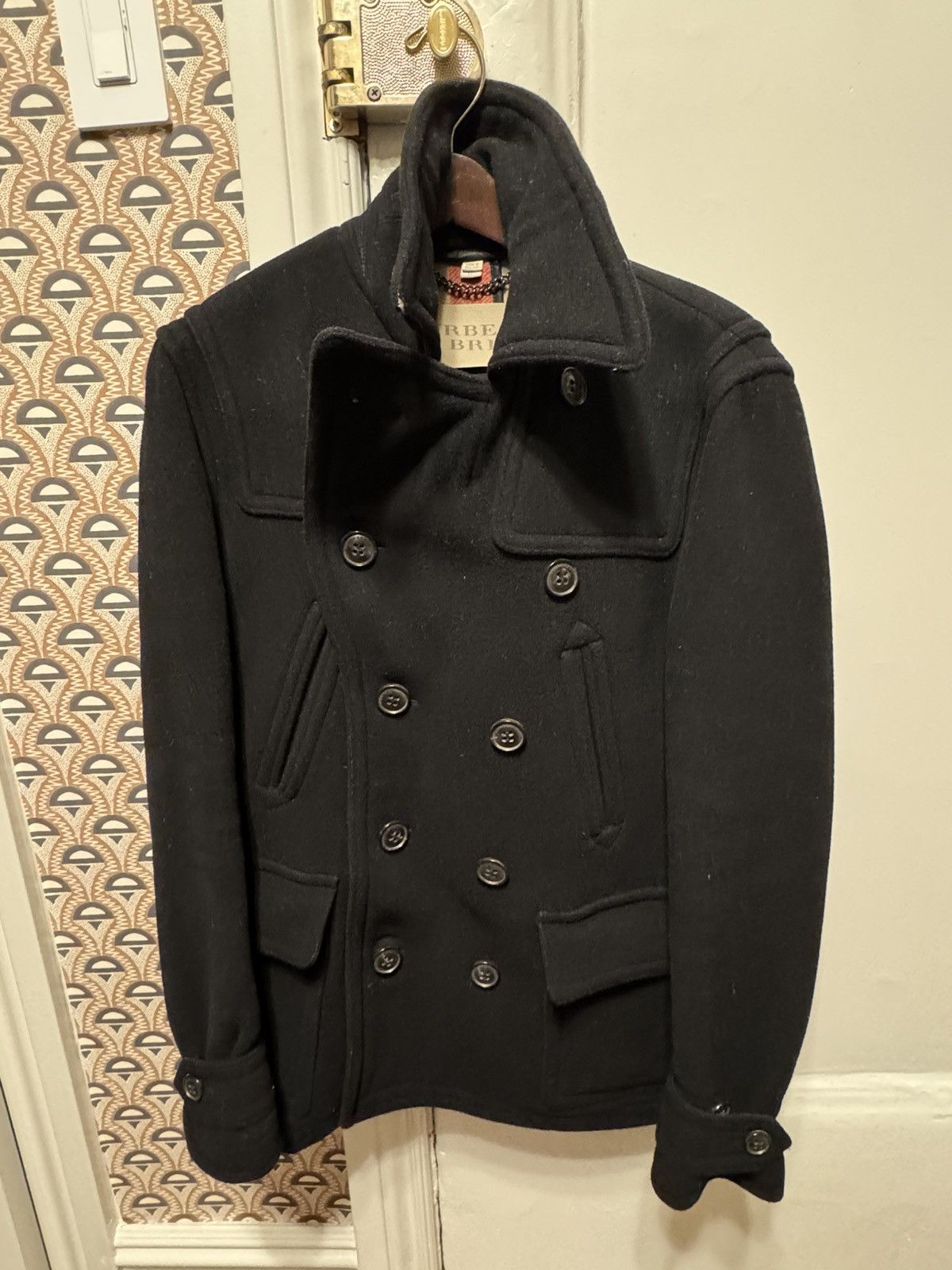 Burberry Burberry Brit Wool Peacoat Size US M / EU 48-50 / 2 - 1 Thumbnail