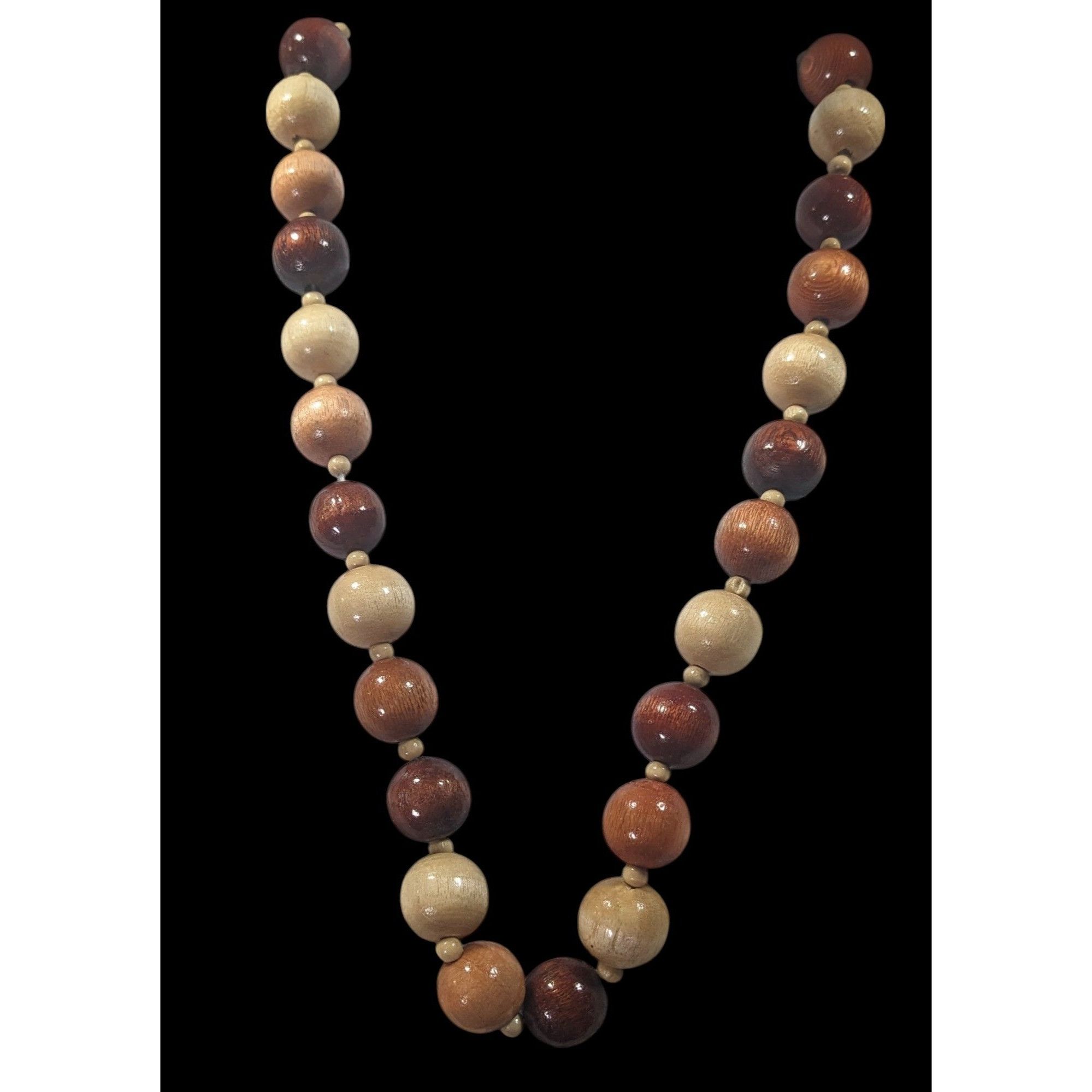 Other Rustic Cottagecore Polished Wood Beaded Lightweight Necklace Size ONE SIZE - 5 Thumbnail