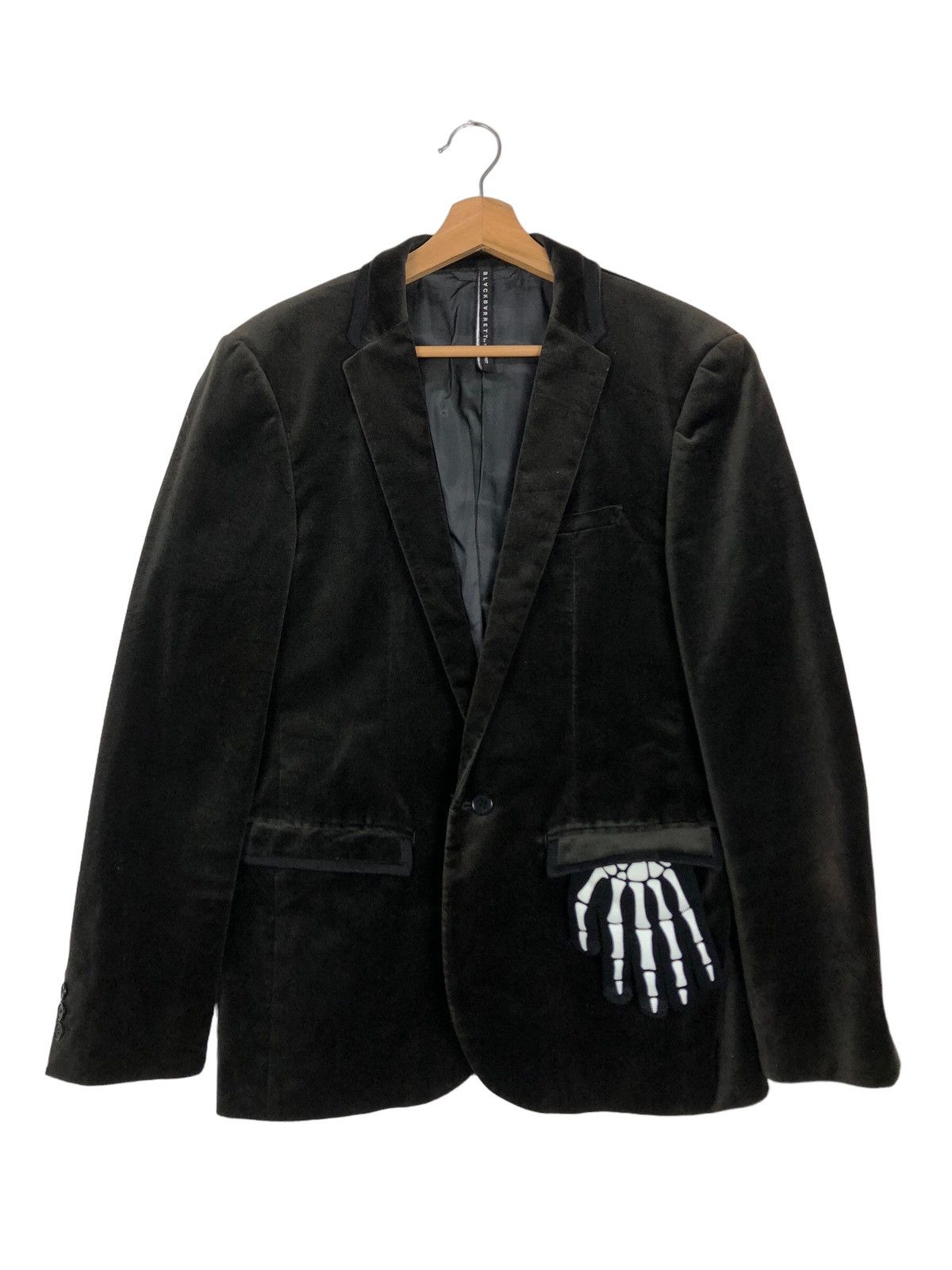 Black Barrett 90’s Black Barrett Neil Barrett Velvet Jacket Double Breast Size US M / EU 48-50 / 2 - 1 Thumbnail