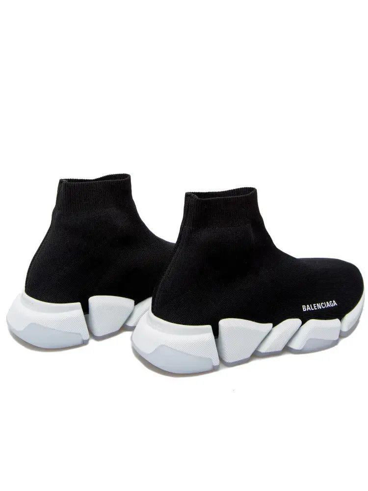 Balenciaga o1w1db11225 Speed 2.0 Clear Sole Recycled Knit Sneakers Size US 13 / EU 46 - 4 Thumbnail