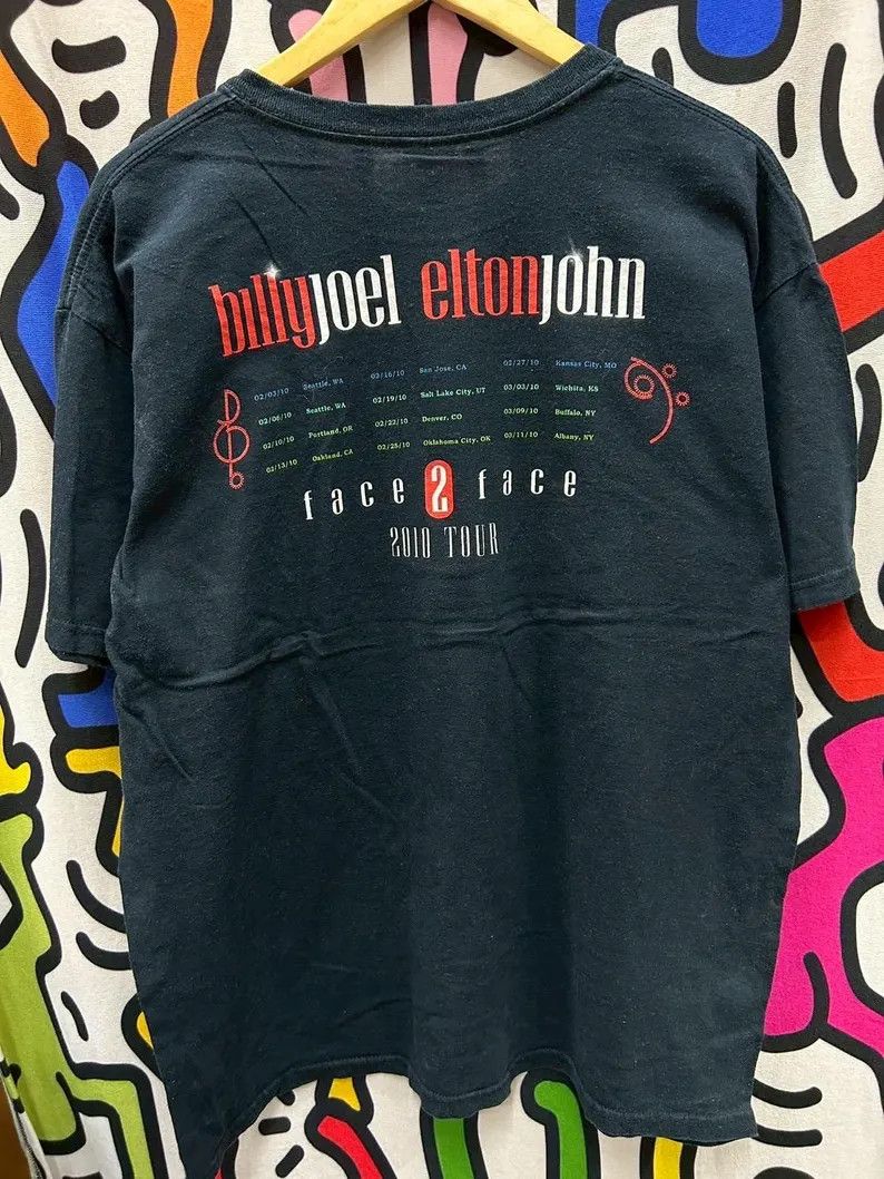 Vintage Vintage 2000s Elton John , Billie Joel tshirt size L Size US L / EU 52-54 / 3 - 3 Thumbnail