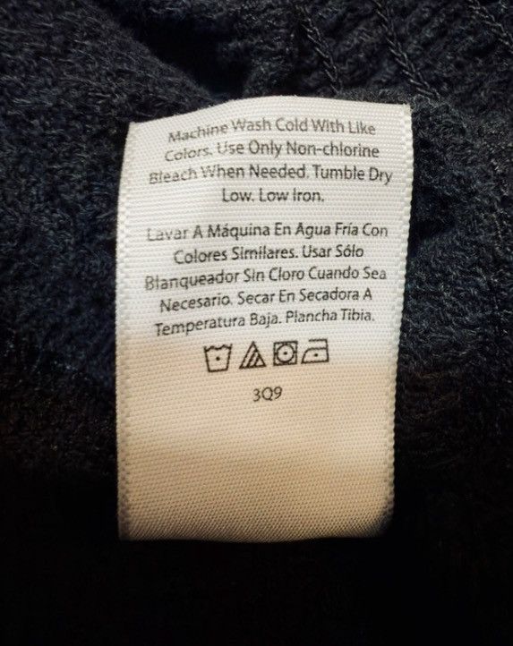 Other Time and Tru Women’s XXL (20) Black Textured Long Sleeve Top Size XXL / US 16-18 / IT 52-54 - 6 Thumbnail