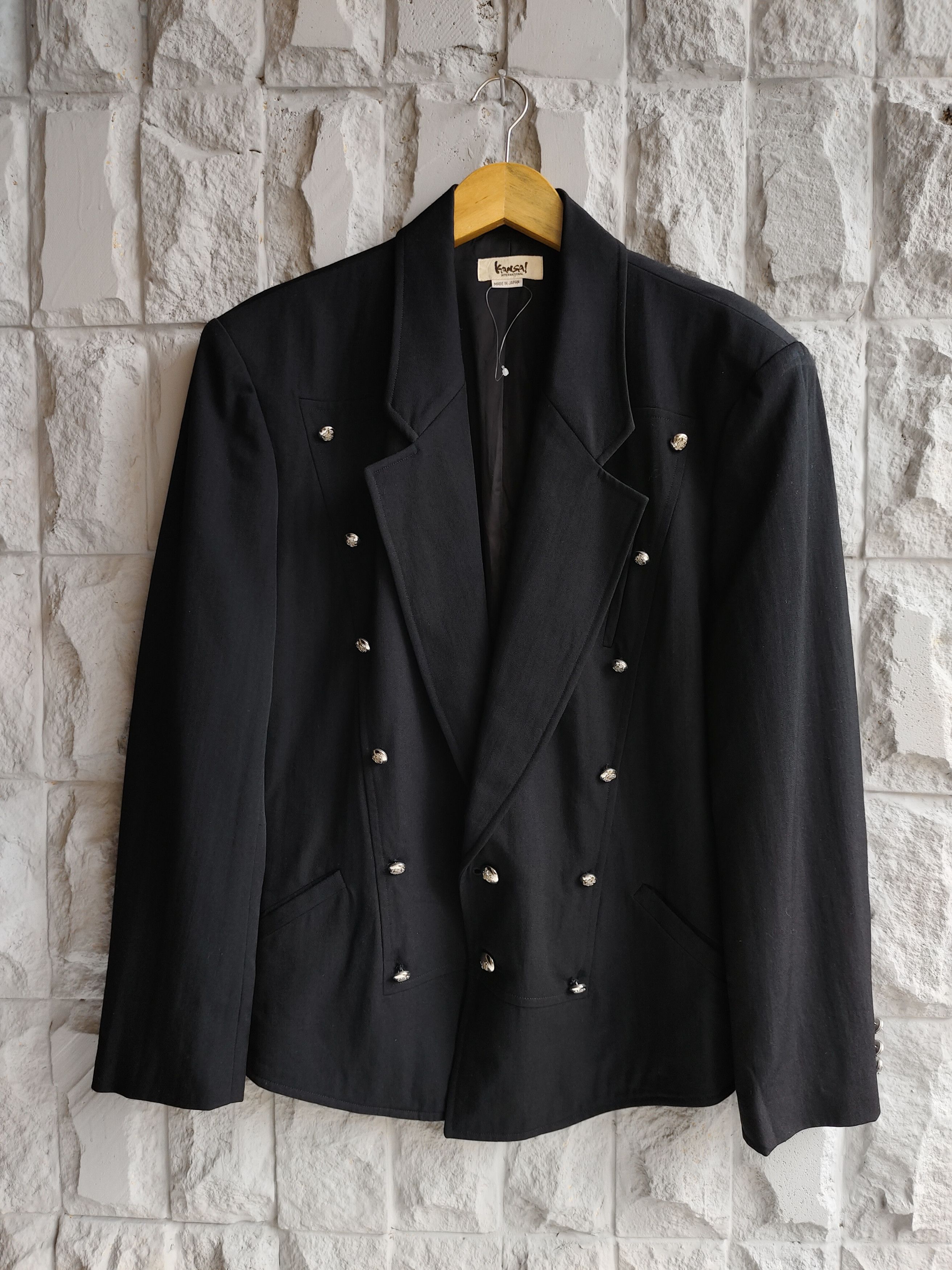 Kansai Yamamoto 80s Kansai- Archive Tailoring Double Breasted Military Blaze Size US M / EU 48-50 / 2 - 1 Thumbnail