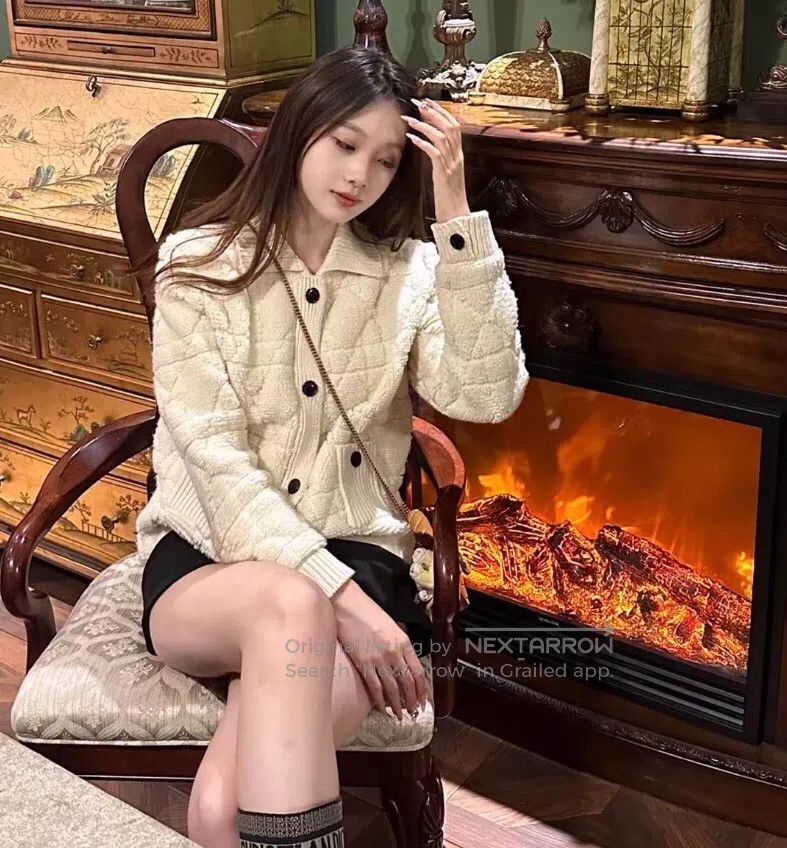 Dior Dior Beige rattan plaid sheep wool lapel single-breasted l Size XS / US 0-2 / IT 36-38 - 8 Thumbnail