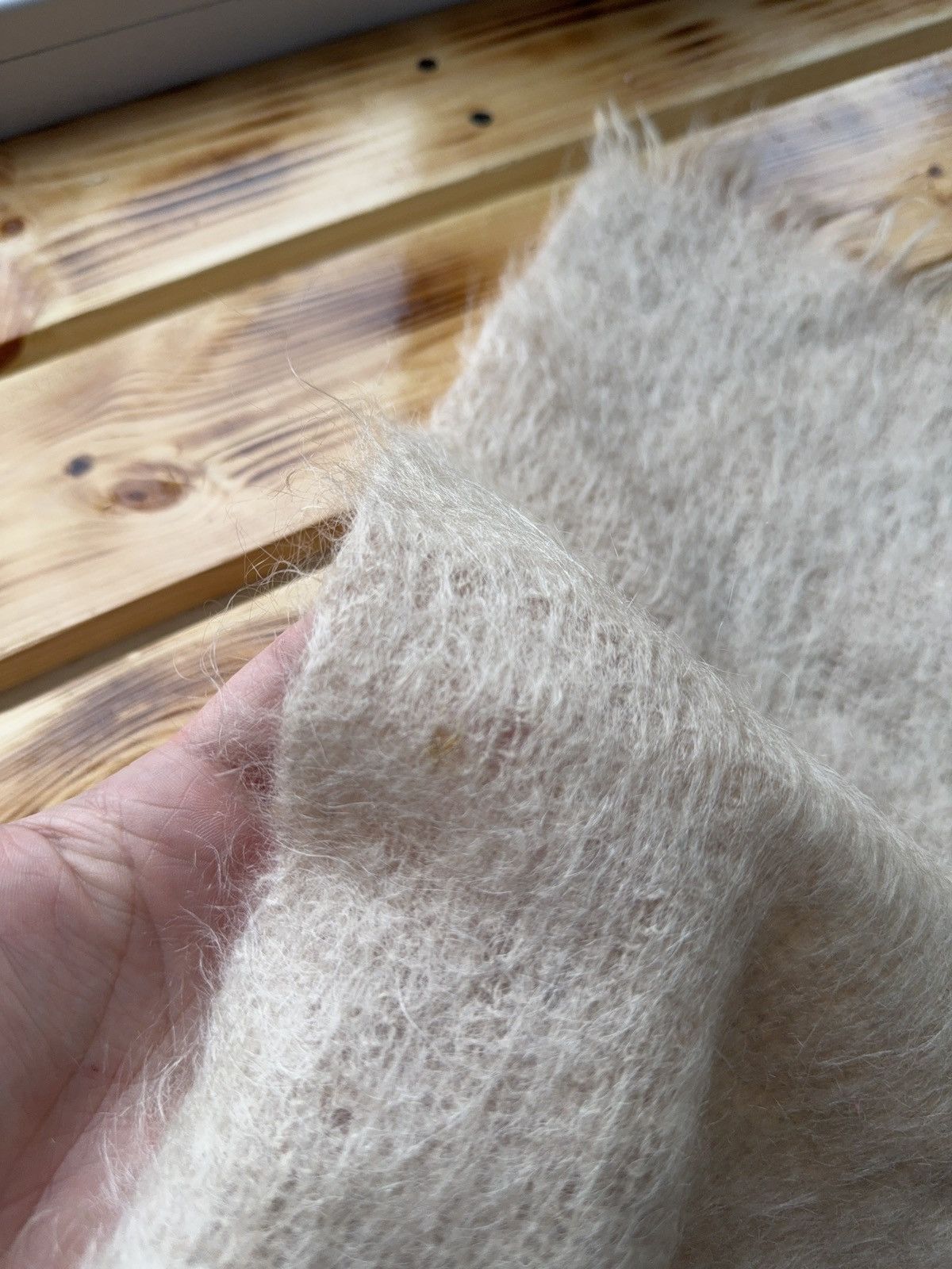 Japanese Brand Retro 80s Rare Vintage All Mohair Plus Scotland Fuzzy Scarf Size ONE SIZE - 11 Thumbnail