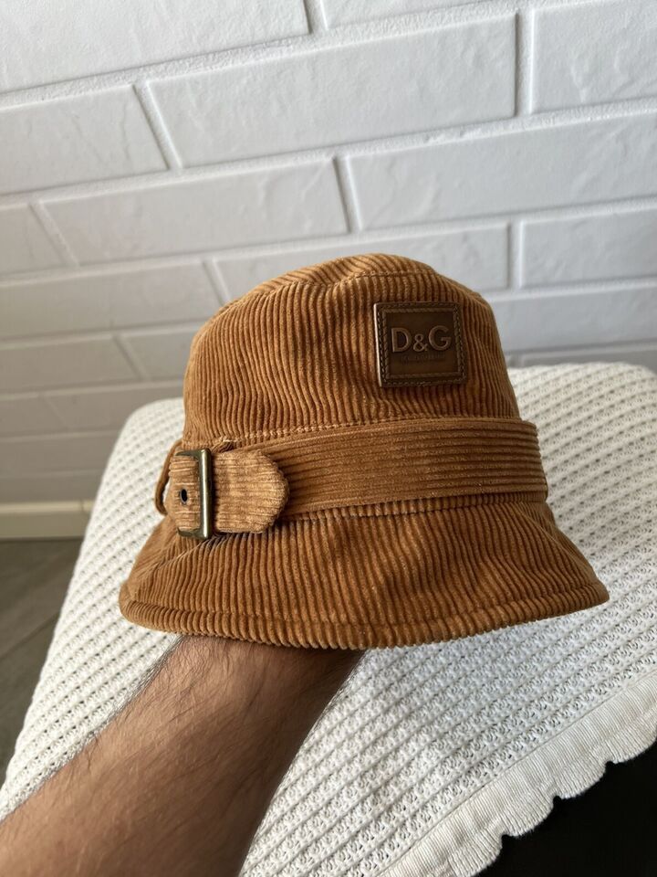 Dolce & Gabbana Dolce & Gabbana Hat Velveteen Fur Cotton Brown Size M Size ONE SIZE - 2 Thumbnail