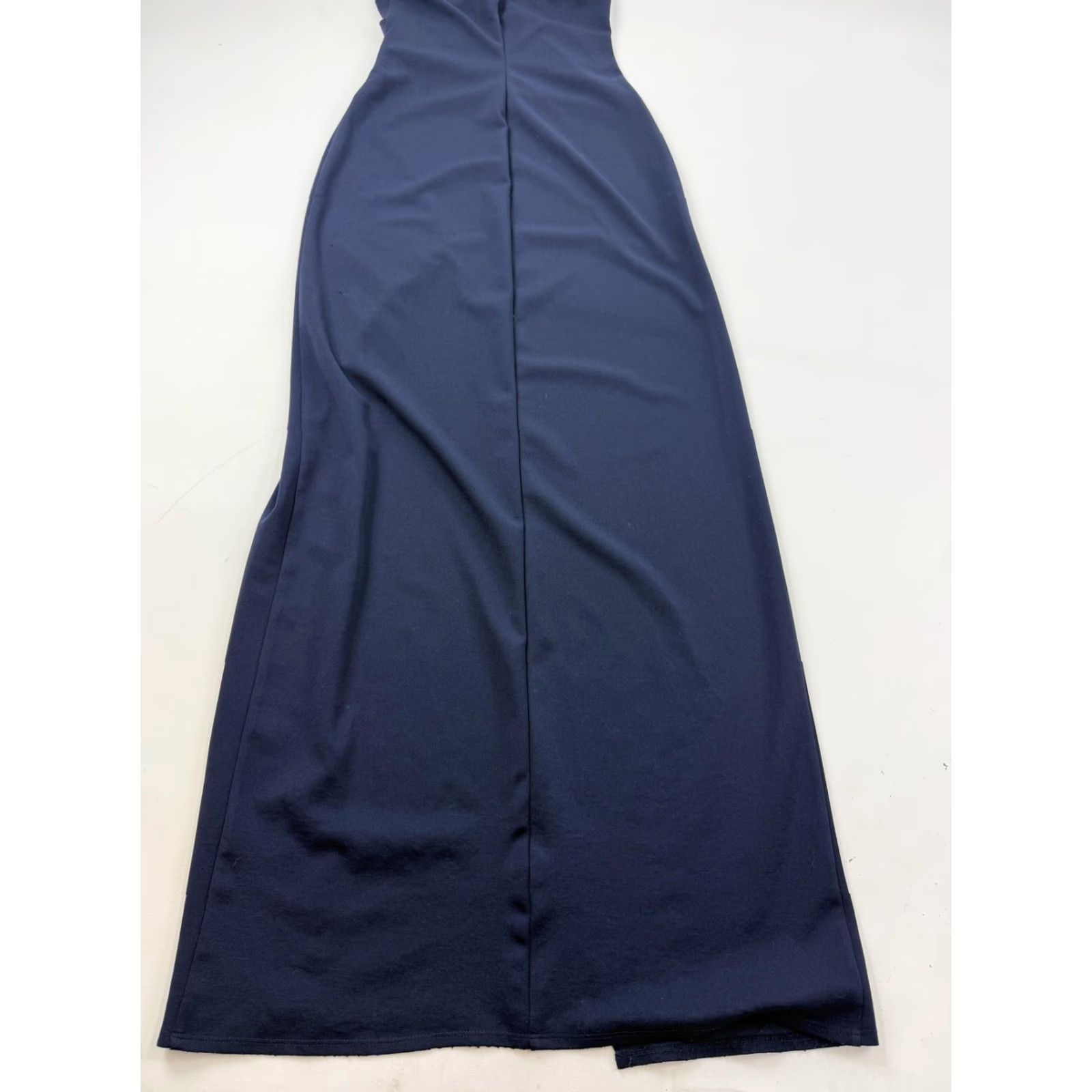 Vintage V Windsor Dress Womens Small Blue Maxi Slip V Neck Spaghetti Strap Lined Gown Size S / US 4 / IT 40 - 6 Thumbnail