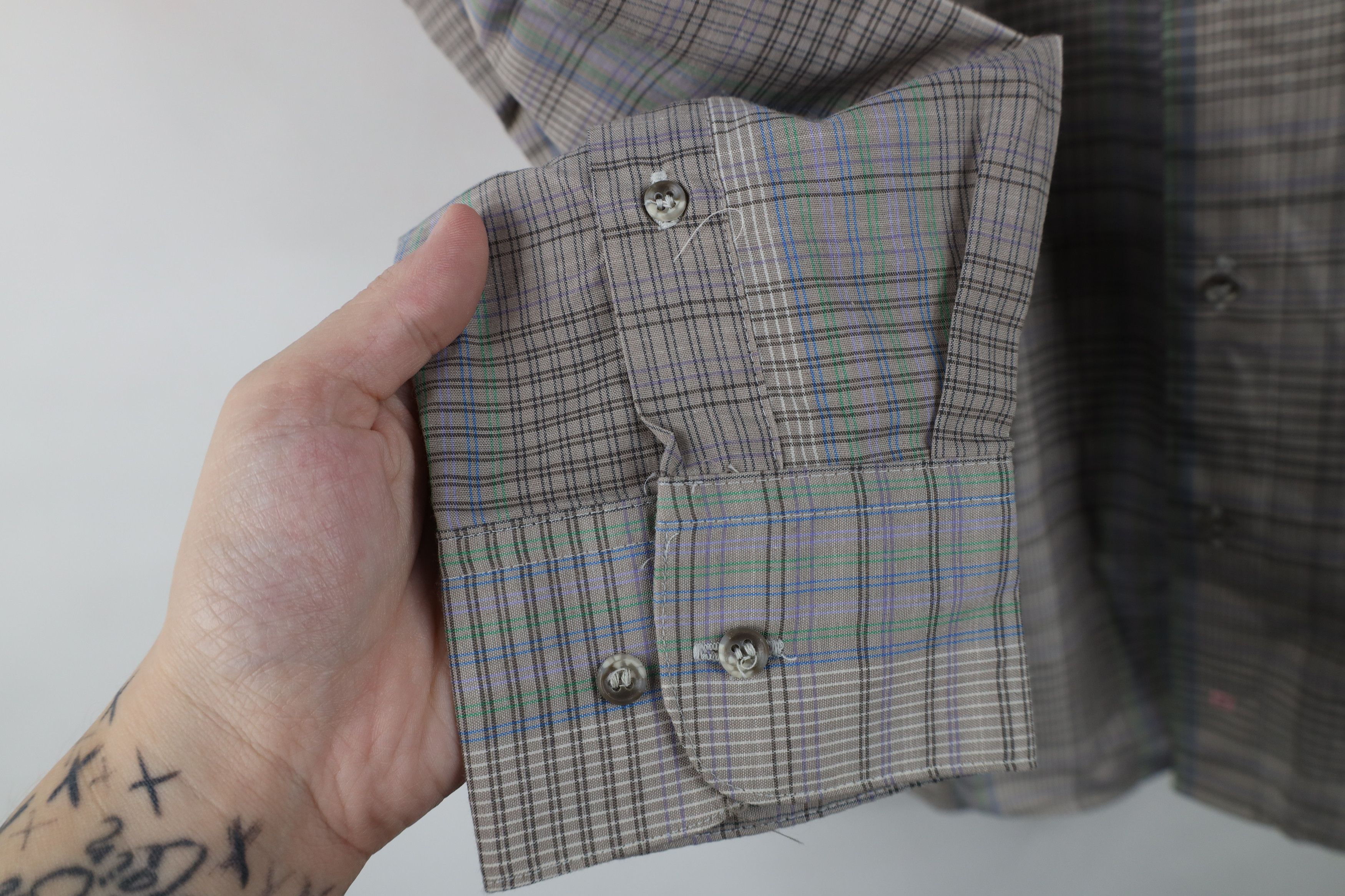 Vintage Deadstock Vintage 90s Streetwear Button Down Shirt Plaid Size US M / EU 48-50 / 2 - 7 Thumbnail