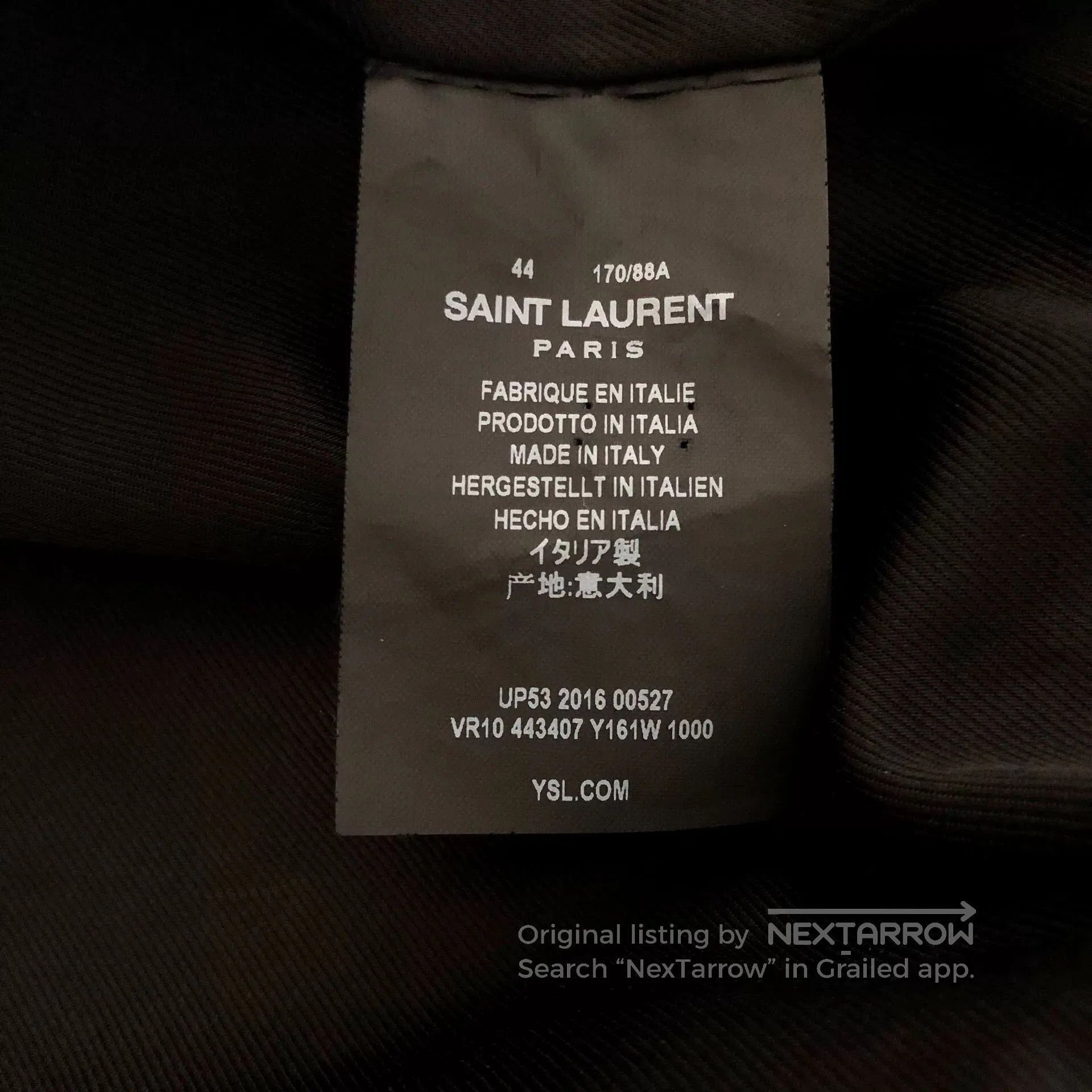 Hedi Slimane Saint Laurent 16FW Silk Baseball Jacket. Size US S / EU 44-46 / 1 - 7 Thumbnail
