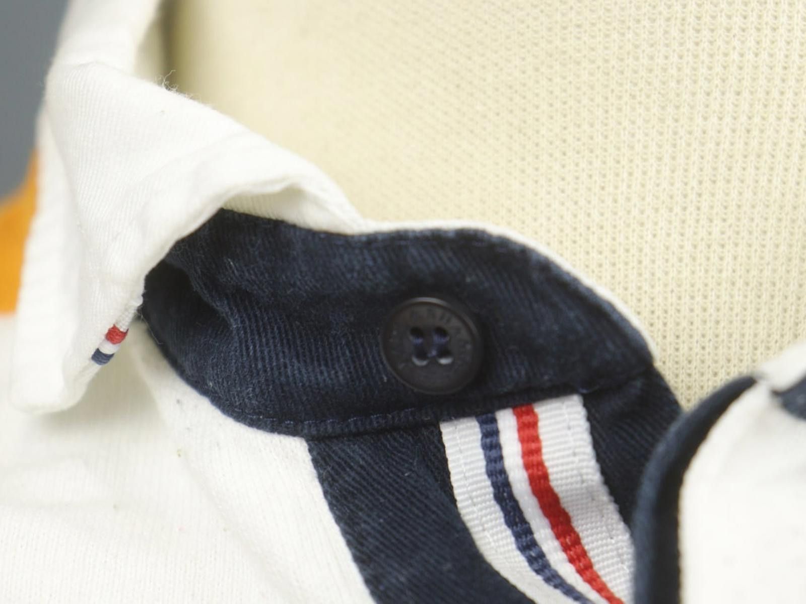 Paul & Shark Paul & Shark White Yellow Striped Collared Polo Shirt Size L Size US L / EU 52-54 / 3 - 4 Thumbnail
