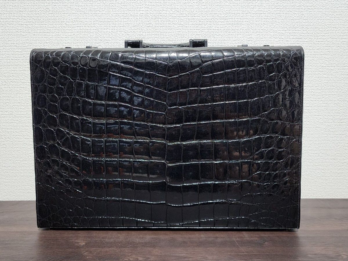 Testoni NEW €22000 CROCODILE SKIN LEATHER ATTACHE CASE BRIEFCASE BAG Size ONE SIZE - 2 Thumbnail