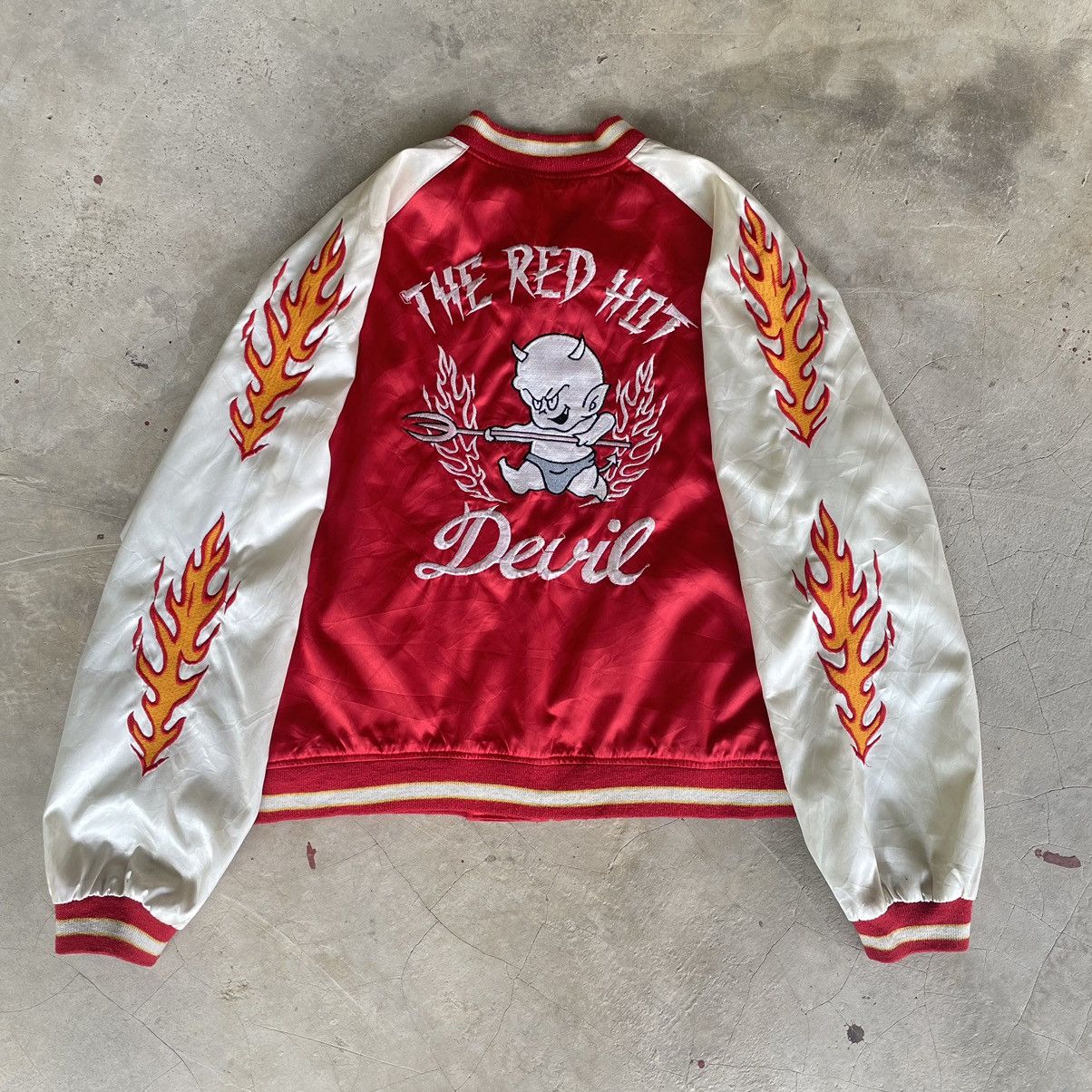 Hysteric Glamour Red Hot Devil Flame Embroidery Sukajan Souvier Bomber Jacket Size US S / EU 44-46 / 1 - 12 Thumbnail