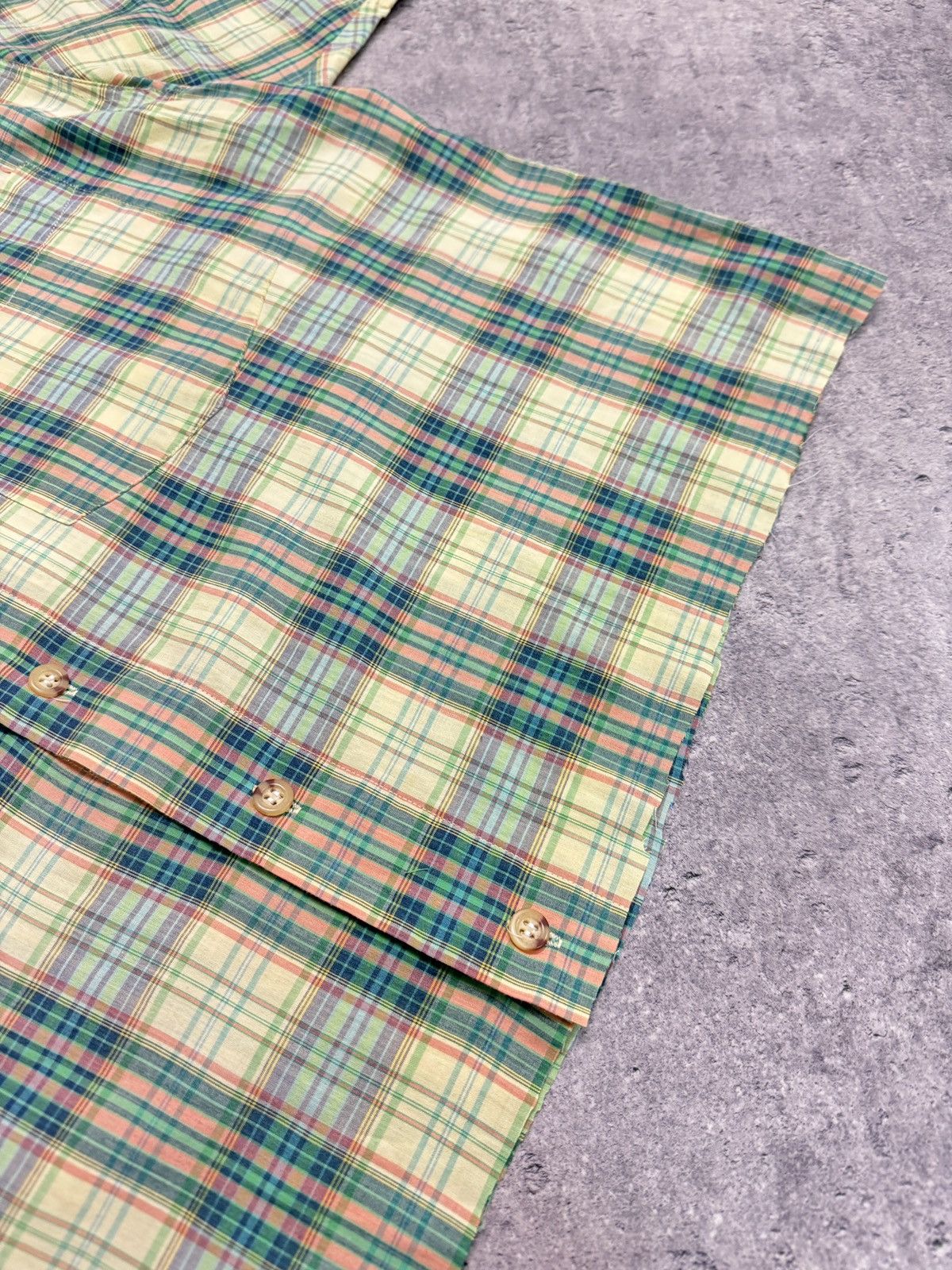 Japanese Brand ᶠᵃⁿᶜʸᵍᵘʸBOXY Trashed Shirt Vintage Cropped Button Up 90s 80 Size US M / EU 48-50 / 2 - 6 Thumbnail