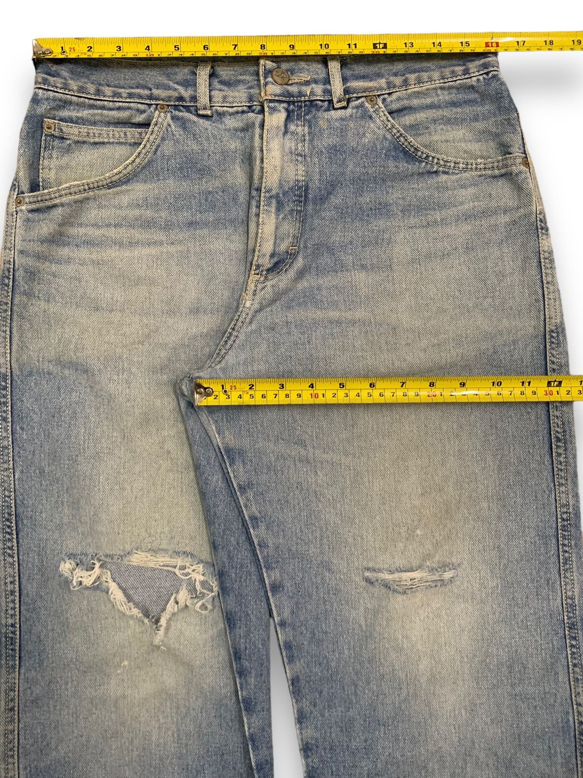 JNCO Vintage Japanese Brand Pool Blue Wash Baggy Distressed Jeans Size US 32 / EU 48 - 16 Thumbnail
