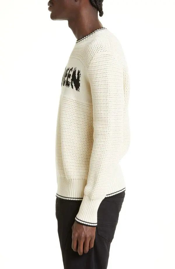 Alexander McQueen o1y1024 Sweater in Ivory Size US M / EU 48-50 / 2 - 3 Thumbnail