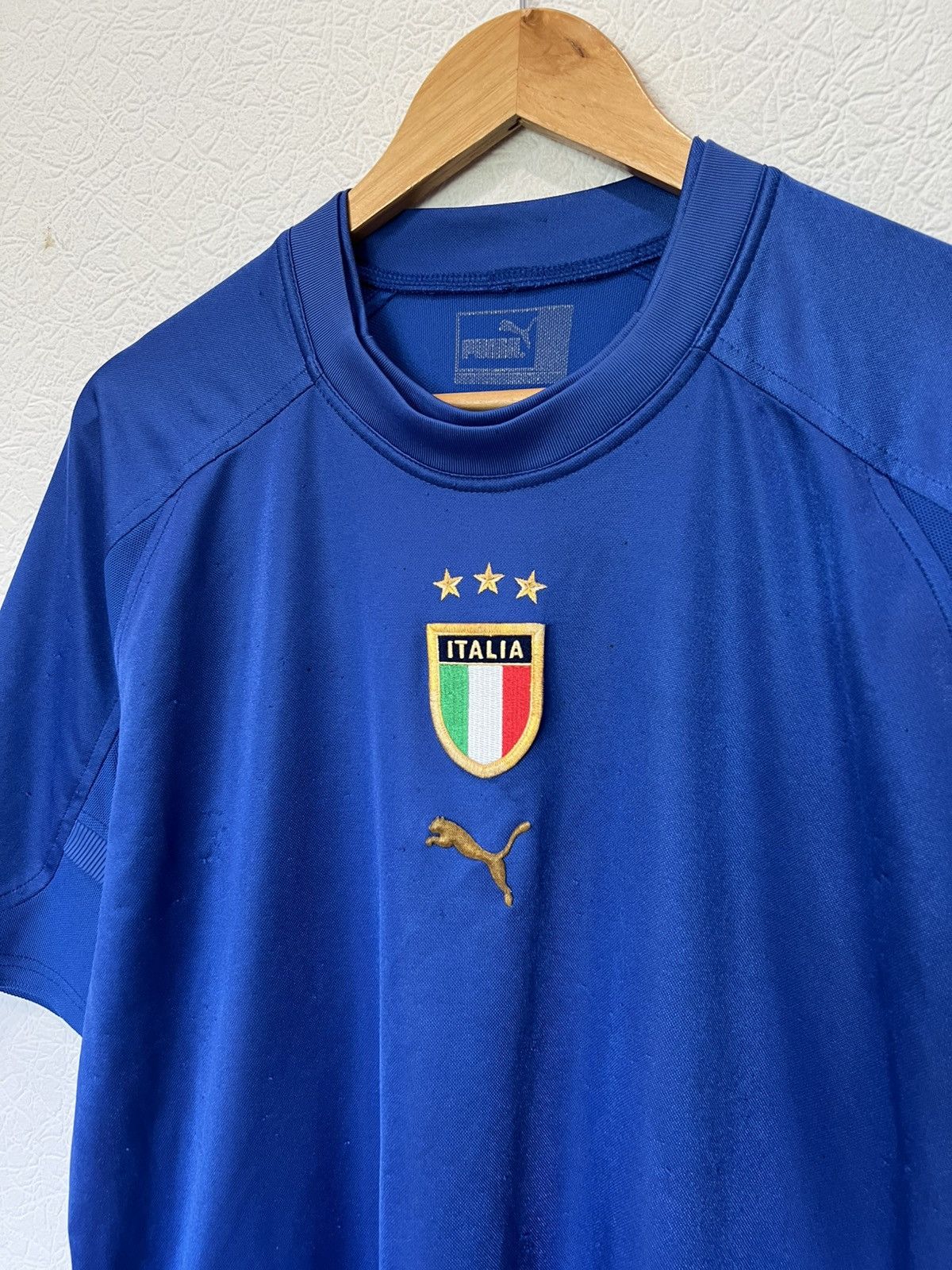 Puma Italy Puma 2004 Home Kit Soccer Jersey Football Shirt Italia Size US L / EU 52-54 / 3 - 2 Thumbnail