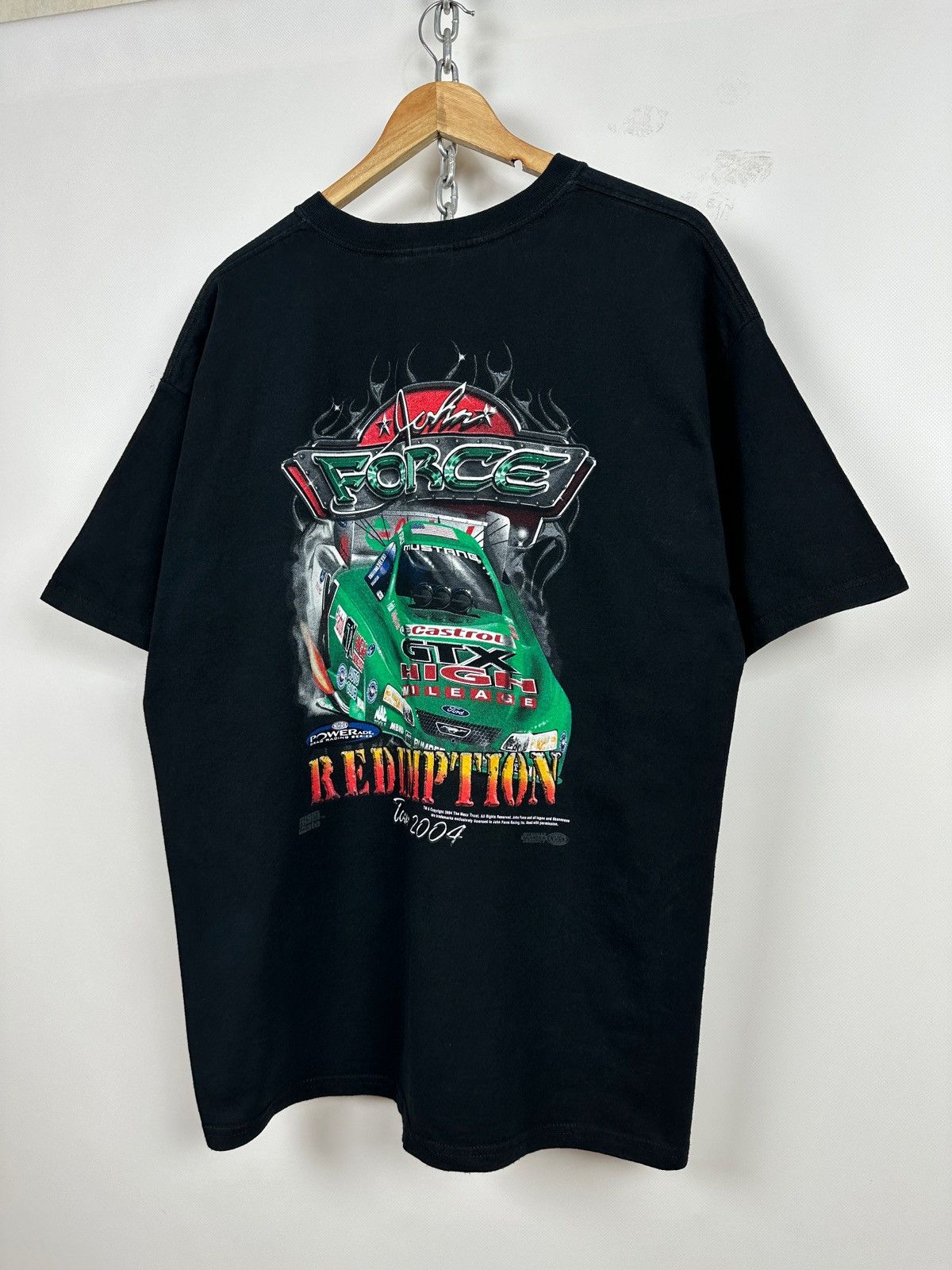 NASCAR 2004 Vintage John Force Redemption Tour NASCAR Ford T-Shirt Size US XL / EU 56 / 4 - 4 Thumbnail