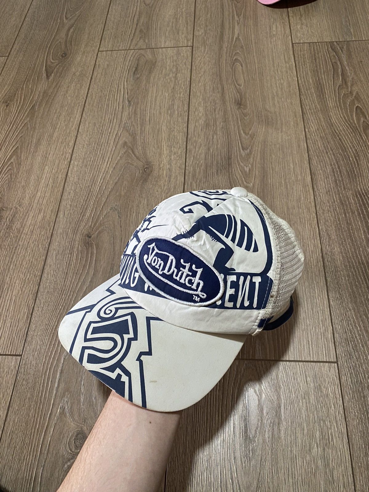 【SALE】y2k Von Dutch effect real leather NWT New VON DUTCH SAGE DISTRESSED DAD HAT OS Retro Y2K
