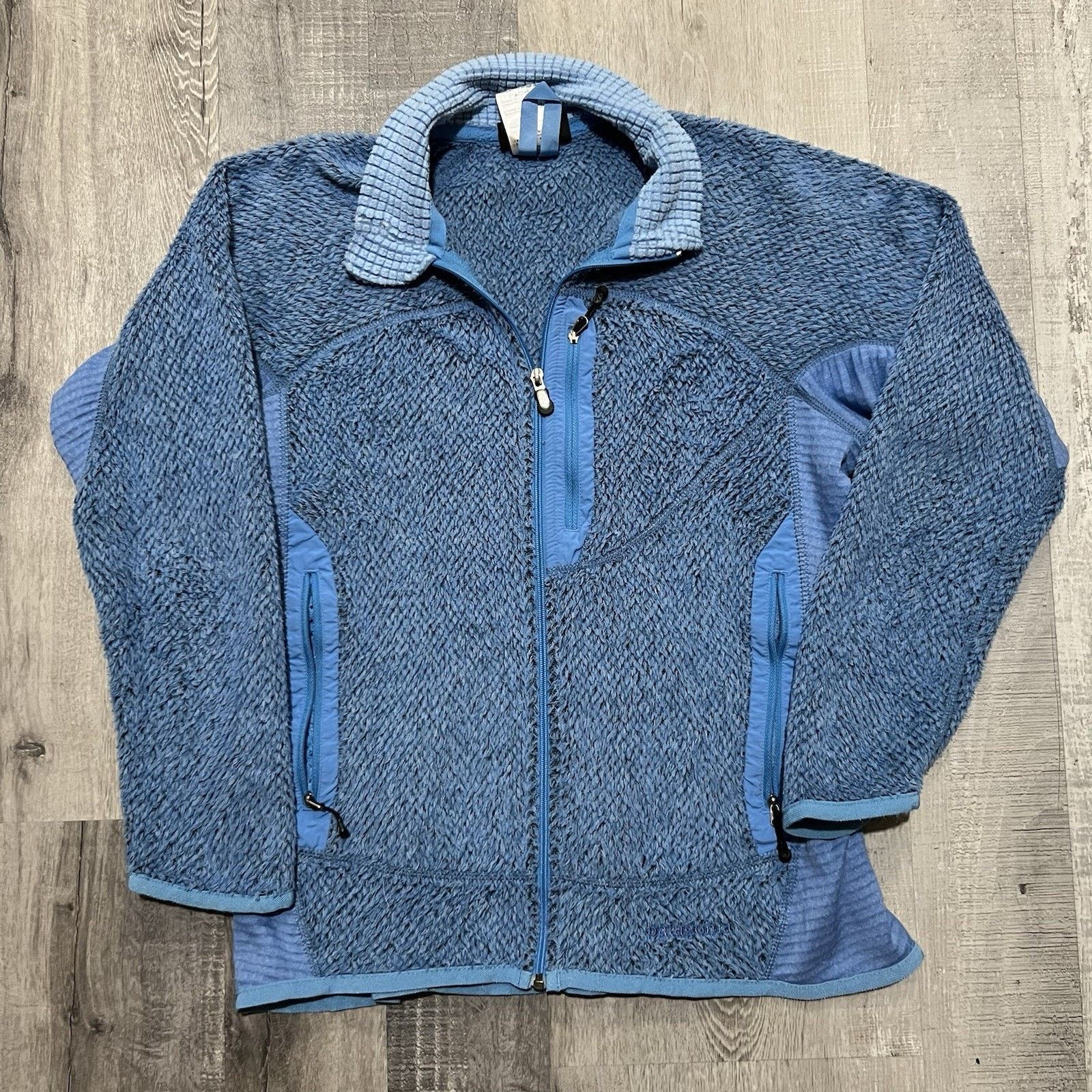 Patagonia VTG Patagonia Regulator Fleece Blue Y2K Micro Grid Lined S Size S / US 4 / IT 40 - 1 Thumbnail