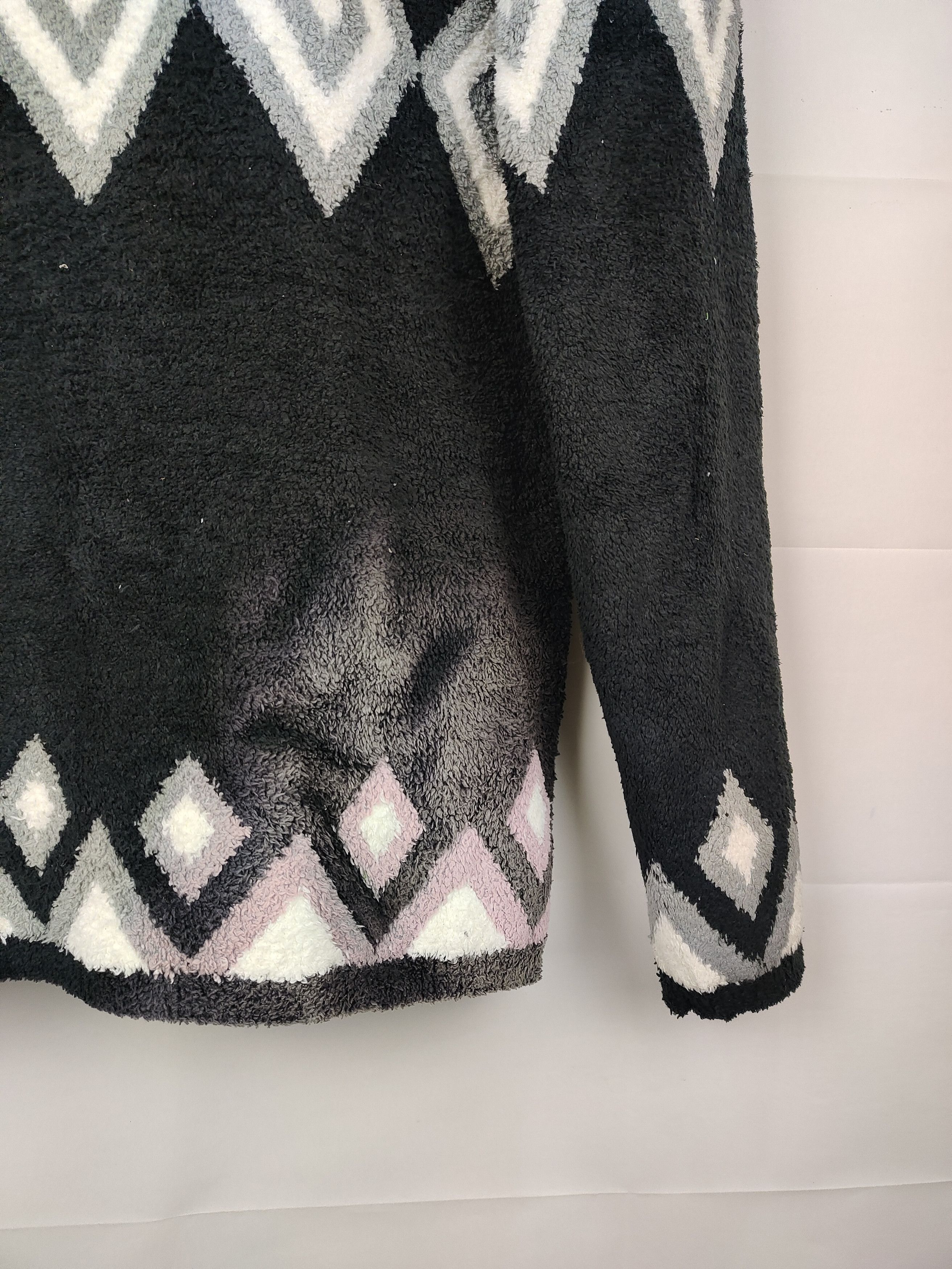 Japanese Brand Anti Ballistic Mohair Yarn Zip Hoodie in Native Pattern Size US M / EU 48-50 / 2 - 8 Thumbnail