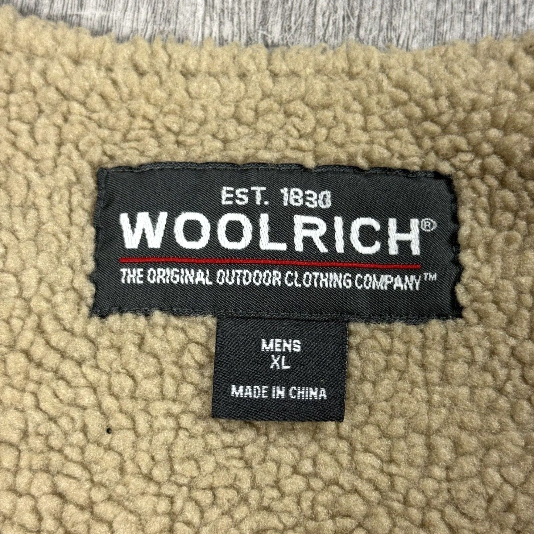 Vintage WOOLRICH Vest Mens SADDLE BROWN Cotton Insulated Sherpa Lined Full Zip XL Woolrich 16016 Woolrich Size US XL / EU 56 / 4 - 3 Thumbnail