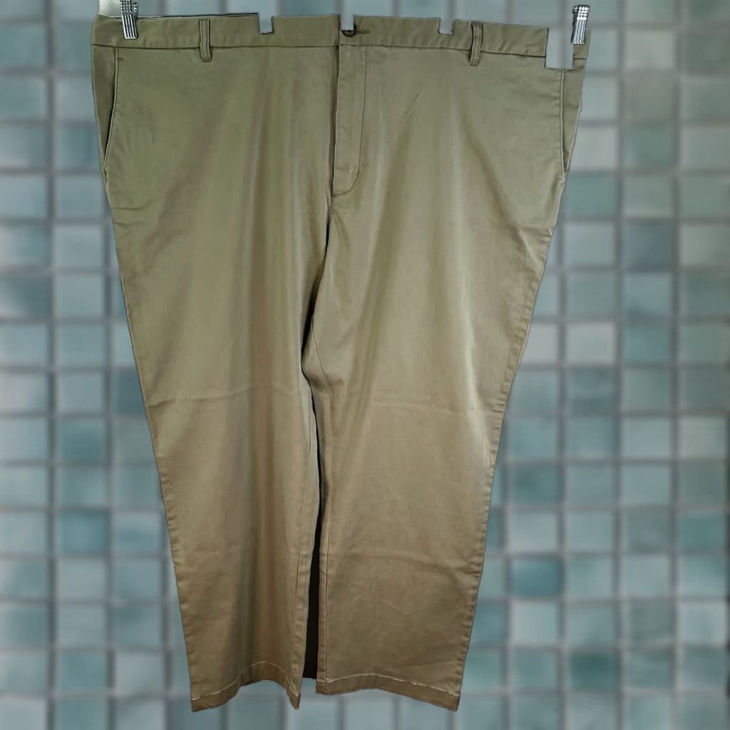 Tommy Bahama VINTAGE Tommy Bahama Boracay Pants Men's 52 Straight Leg Casual Canvas Beige Stretch 90s Size US 36 / EU 52 - 1 Thumbnail