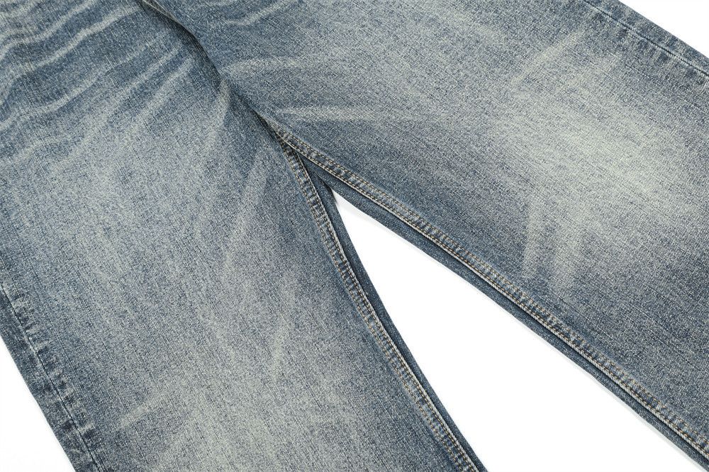 Japanese Brand Punk-style washed distressed loose wide-leg jeans for men Size US 32 / EU 48 - 4 Thumbnail