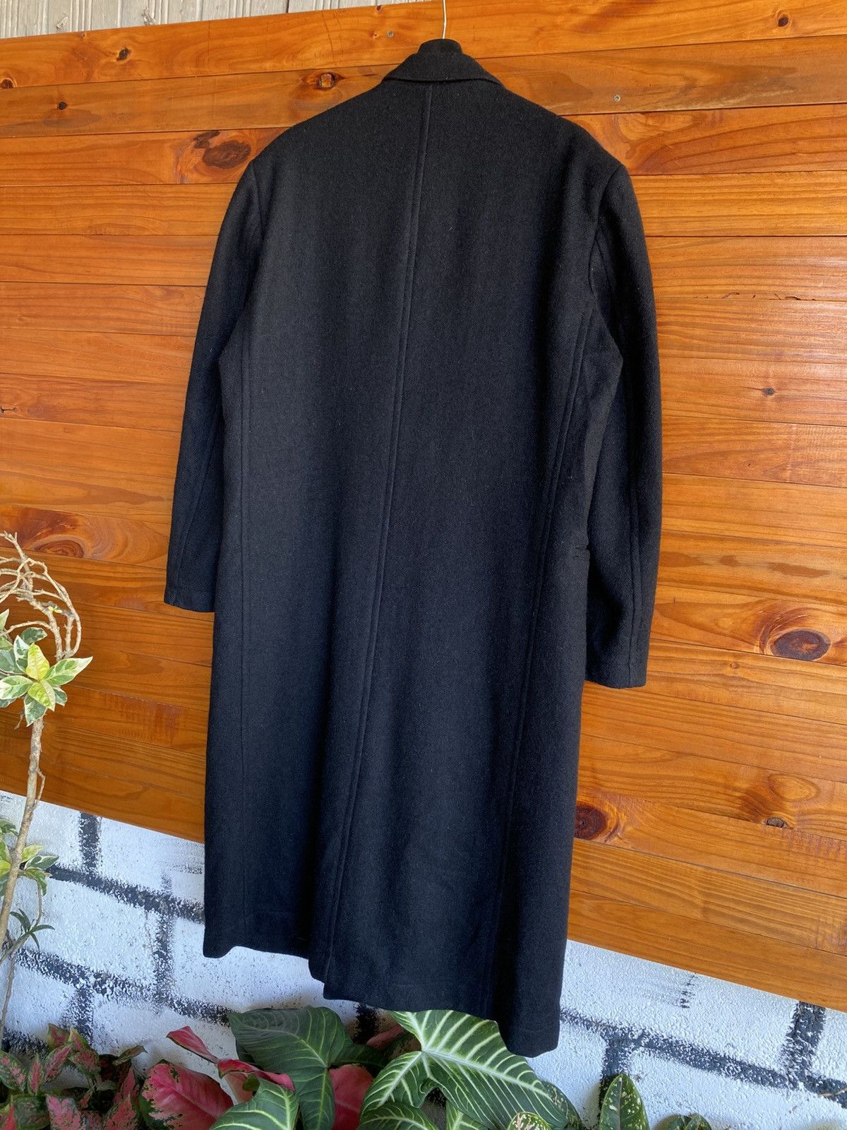 Y's Y’s Yohji Yamamoto Black Double-Breasted Wool Long Coat Size US L / EU 52-54 / 3 - 17 Thumbnail