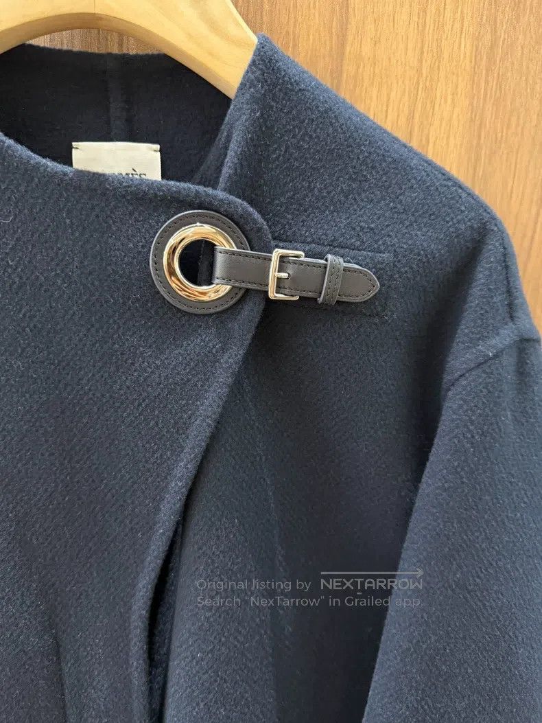 Hermes Hermes Navy Blue Cashmere Coat Size XXS / US 00 / IT 34 - 3 Thumbnail