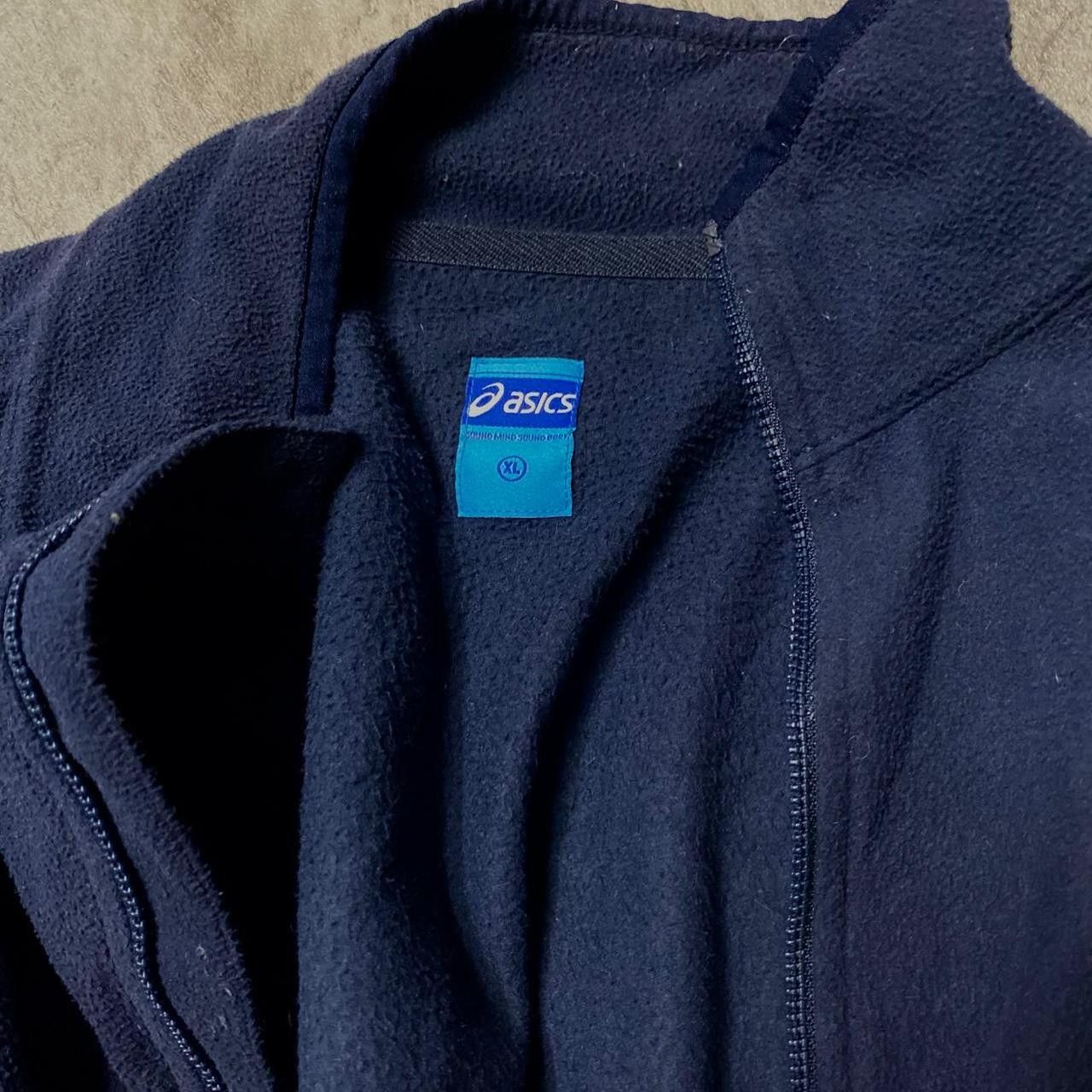 Asics Navy ASICS fleece jacket #fleecelove Size US XL / EU 56 / 4 - 3 Thumbnail