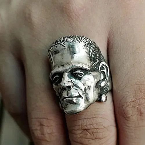 Jewelry Horror Scientist Skull Ring Size ONE SIZE - 3 Thumbnail