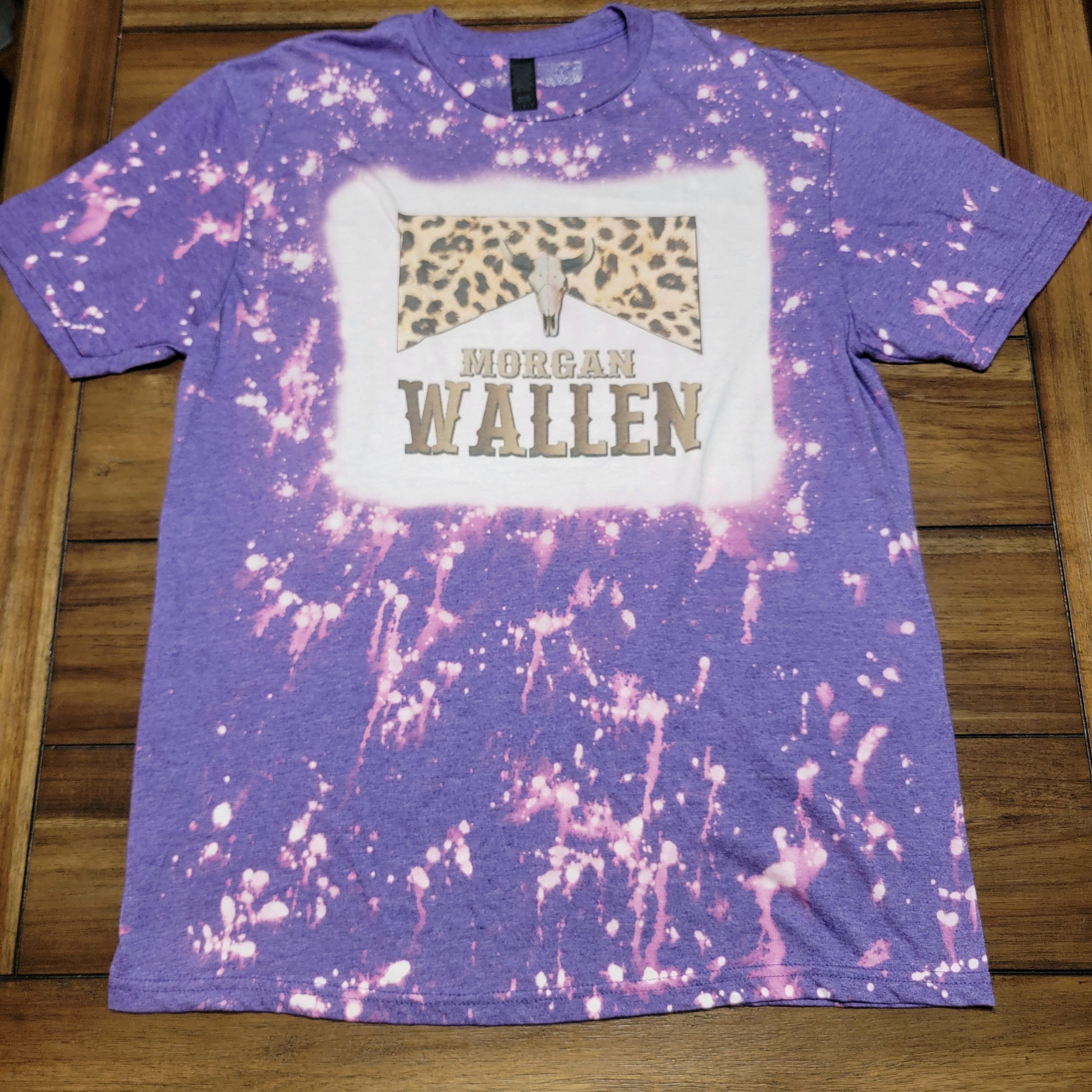 Other Morgan Wallen SS Bleach Dyed Purple Tee - Size Large Size L / US 10 / IT 46 - 1 Thumbnail