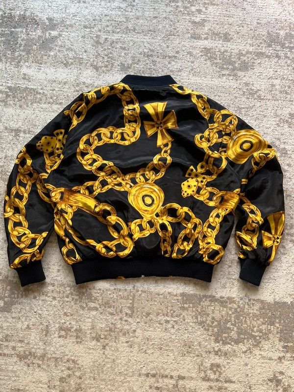Other AppleParis Vintage 90s Chain Bomber Jacket Boxy Sz S Size US S / EU 44-46 / 1 - 9 Thumbnail