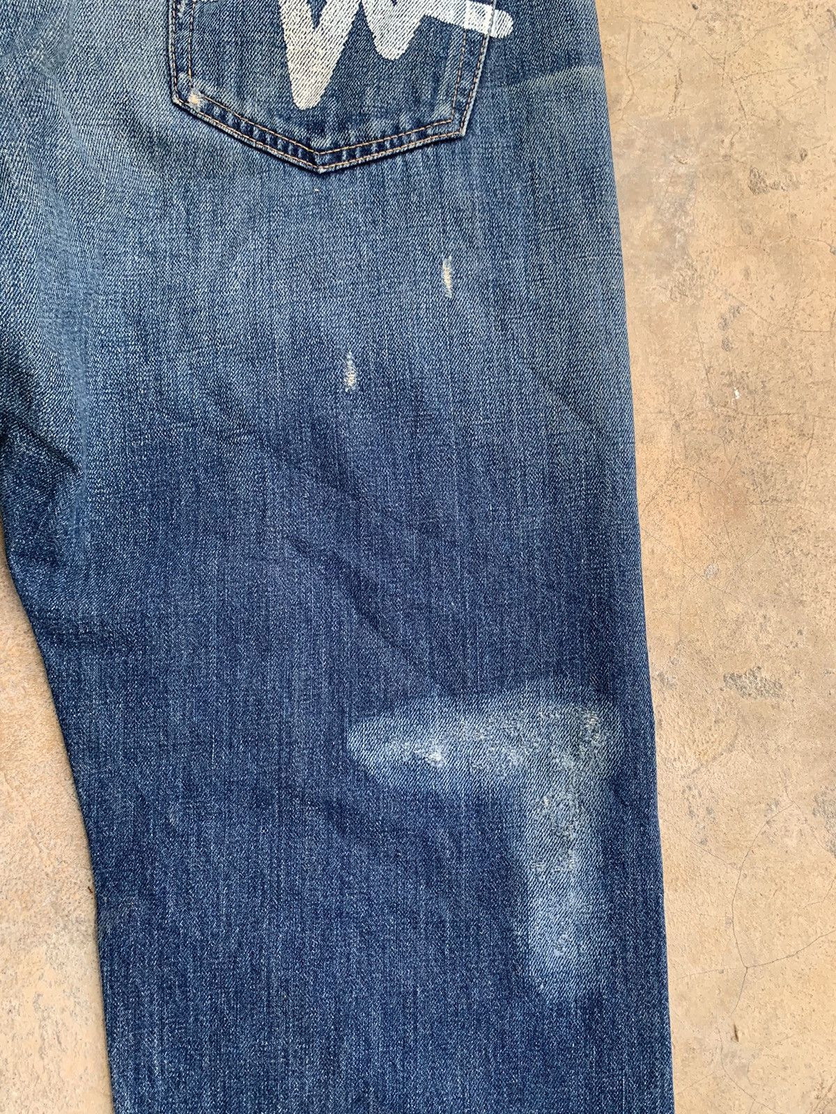 If Six Was Nine × Jean × WHIZ LIMITED Whiz Limited Japan Ripped Selvedge Distressed Denim Size US 35 - 13 Thumbnail