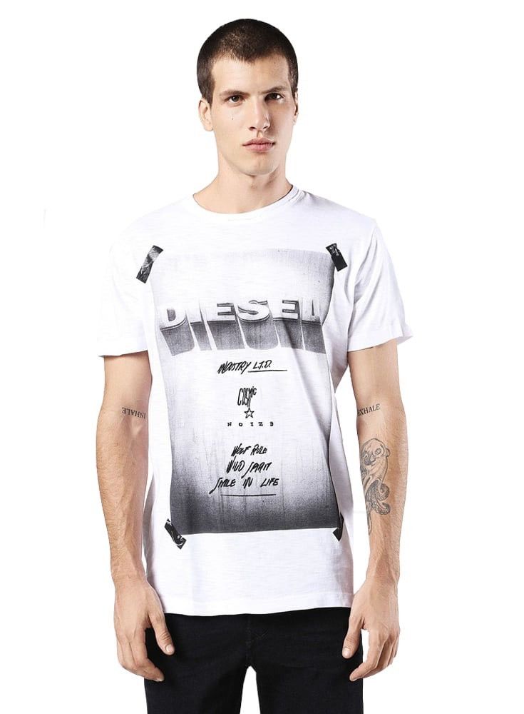 Diesel × Japanese Brand 🇺🇸 Vintage Diesel Diego HN Y2K T-Shirt Rare Retro Hype Size US XL / EU 56 / 4 - 2 Thumbnail