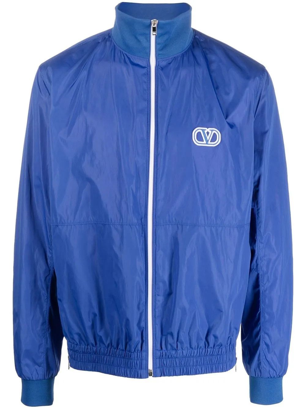 Valentino o1y0525 Logo Shell Bomber Jacket in Blue Size US M / EU 48-50 / 2 - 1 Thumbnail