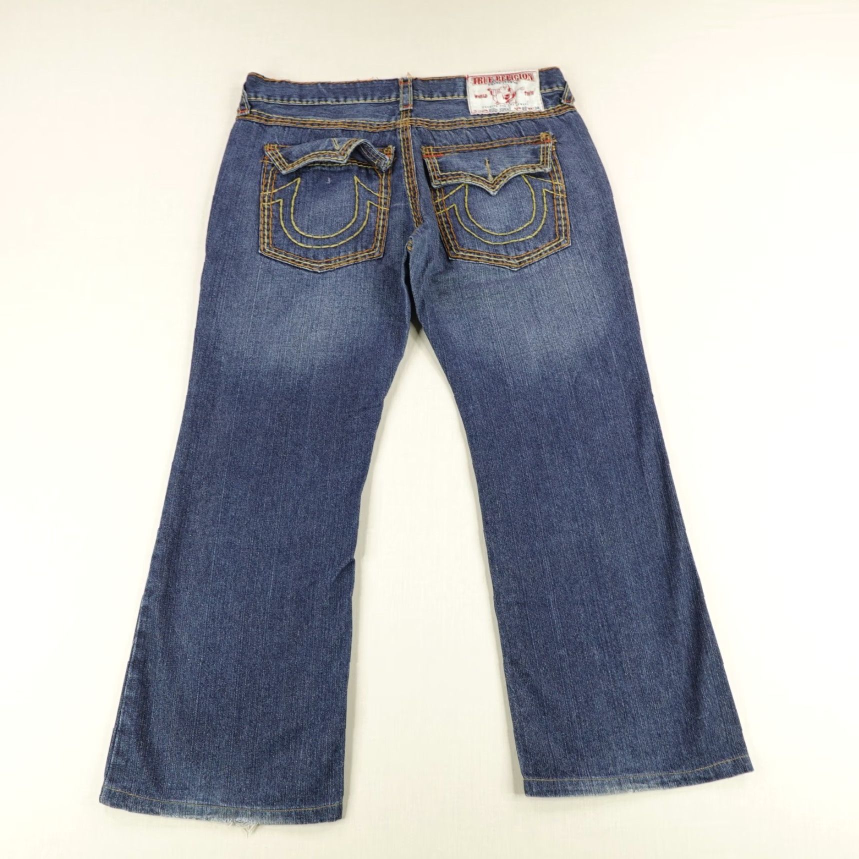 True Religion VINTAGE True Religion Jeans Men 38 Waist 30 Inseam Dark Blue Denim Bootcut Regular Fit Y2K Size US 38 / EU 54 - 5 Thumbnail