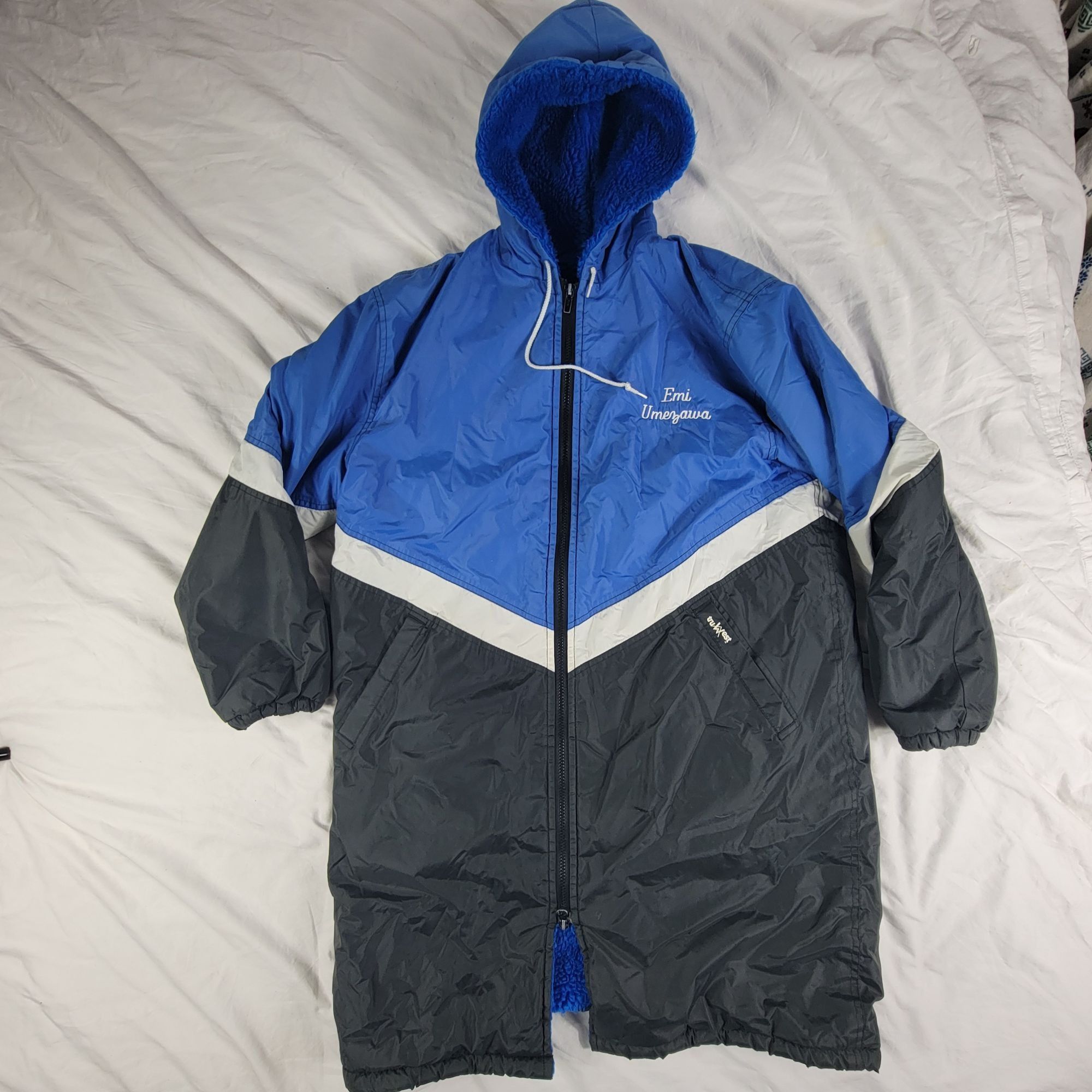 Other × Vintage TruWest Womens Medium Blue Hooded Jacket Coat With Sherpa Fl Size M / US 6-8 / IT 42-44 - 1 Thumbnail