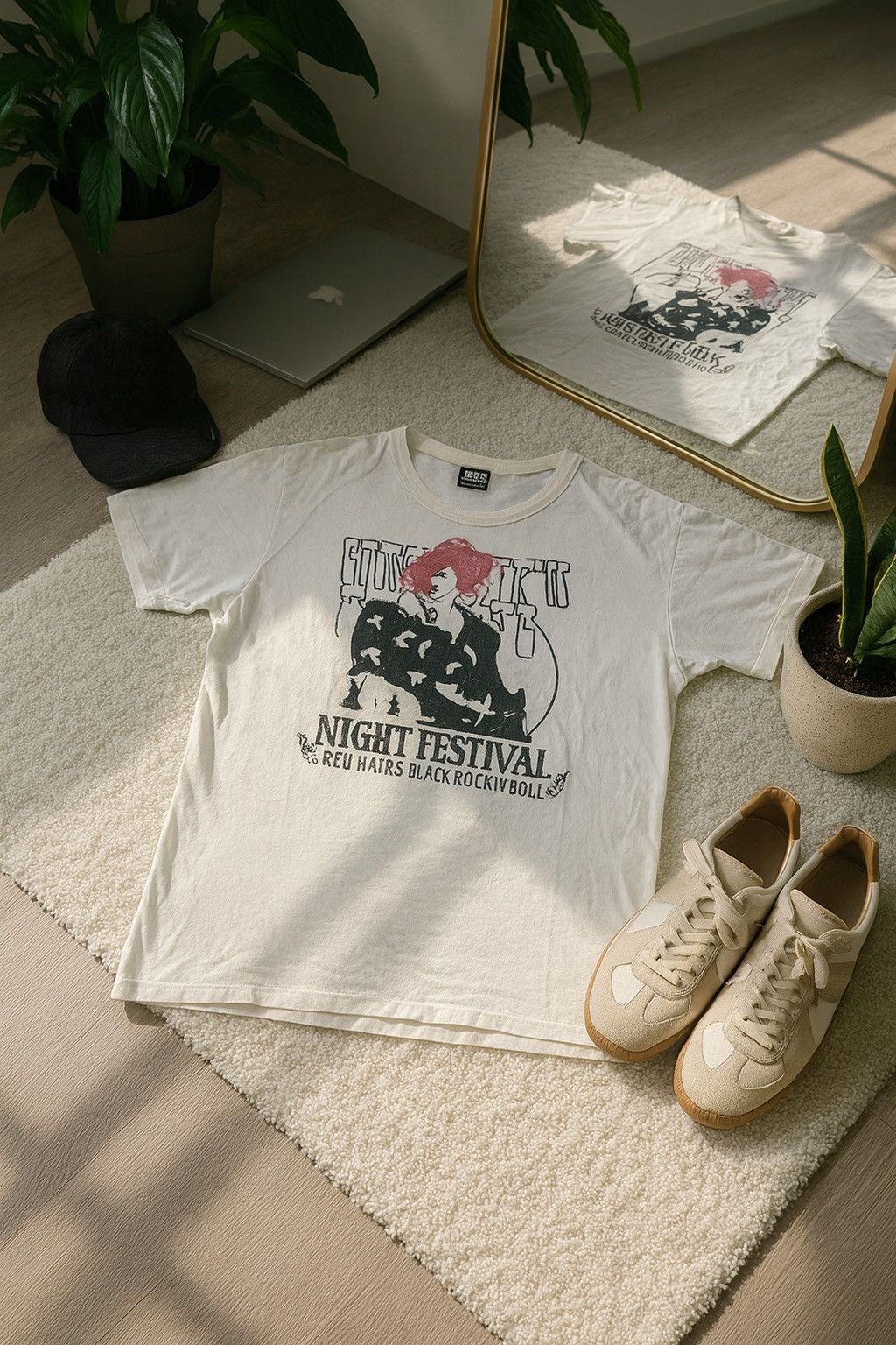 Japanese Brand VINTAGE CUTIE HONEY NIGHT FESTIVAL RED HAIR & BLACK GO NAGAI Size US L / EU 52-54 / 3 - 1 Thumbnail