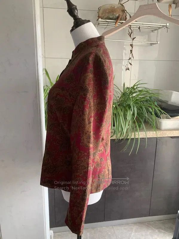 Burberry Burberry Red Long Sleeve Polyester Shirt. Size M / US 6-8 / IT 42-44 - 4 Thumbnail