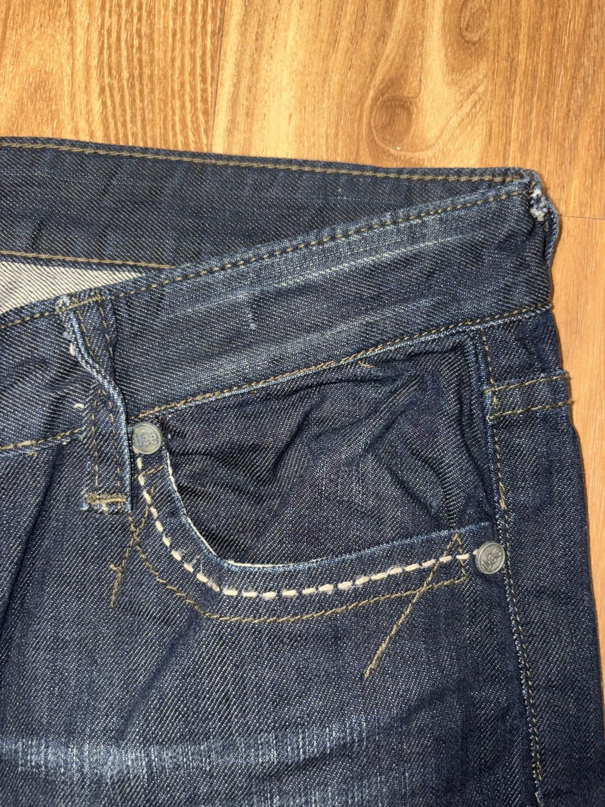 Lee VTG Lee Y2K Snap Button Convertible Flare Jeans Indigo Blue Size US 34 / EU 50 - 8 Thumbnail
