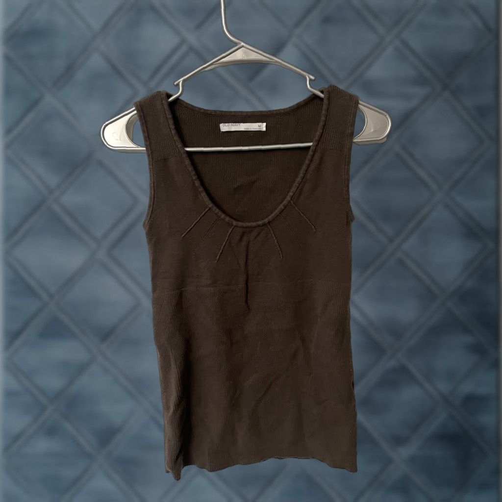 Old Navy Old Navy Tank Top Brown Cotton M Scoop Neck Women Size M / US 6-8 / IT 42-44 - 1 Thumbnail