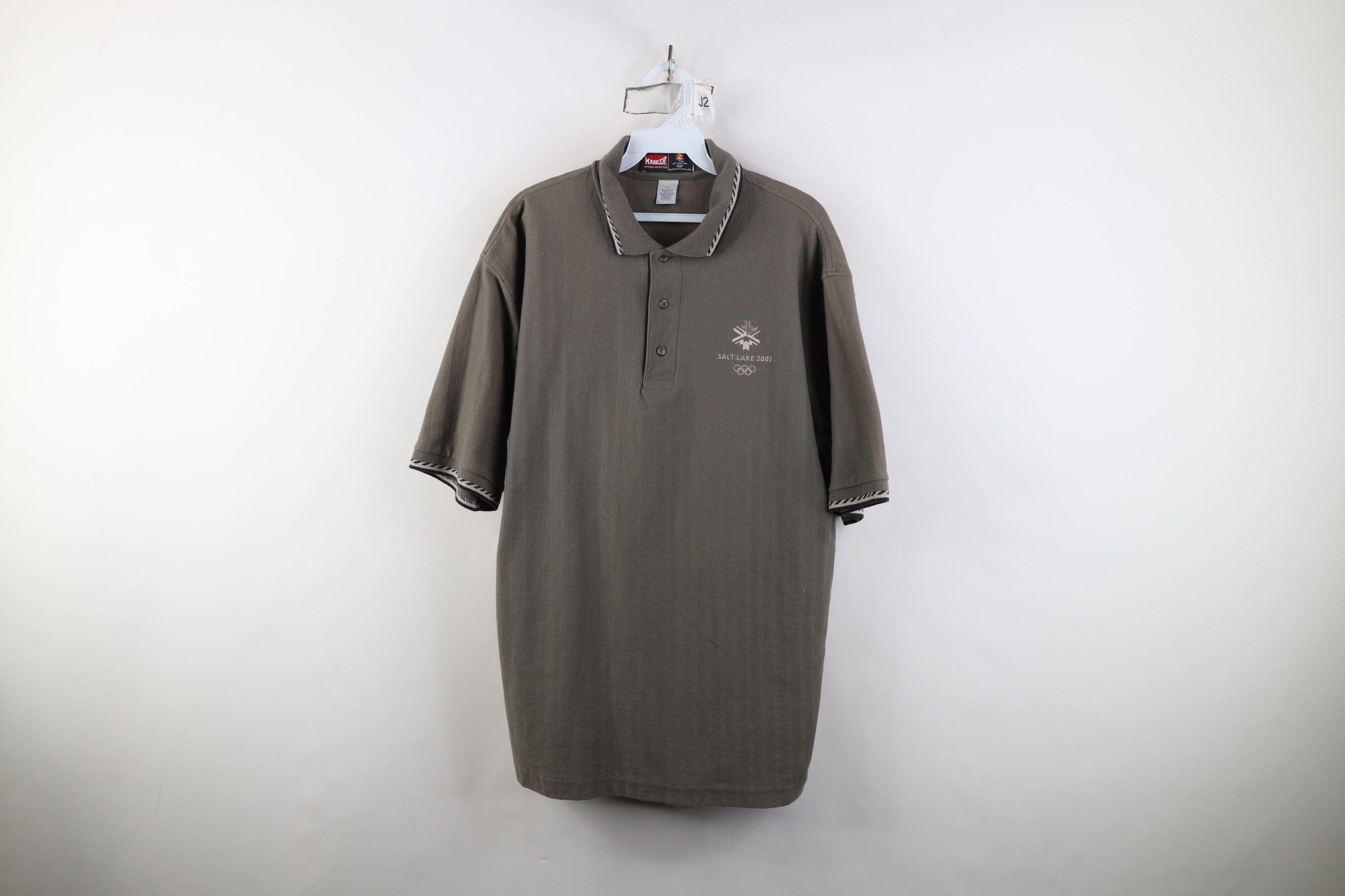 Vintage Vintage Y2K Herringbone 2002 Winter Olympics Salt Lake Polo Size US L / EU 52-54 / 3 - 1 Thumbnail