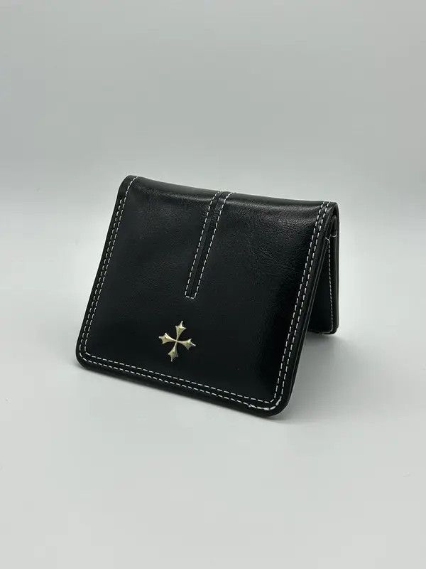 Japanese Brand Y2K Leather Cross Wallet (black) Size ONE SIZE - 4 Thumbnail