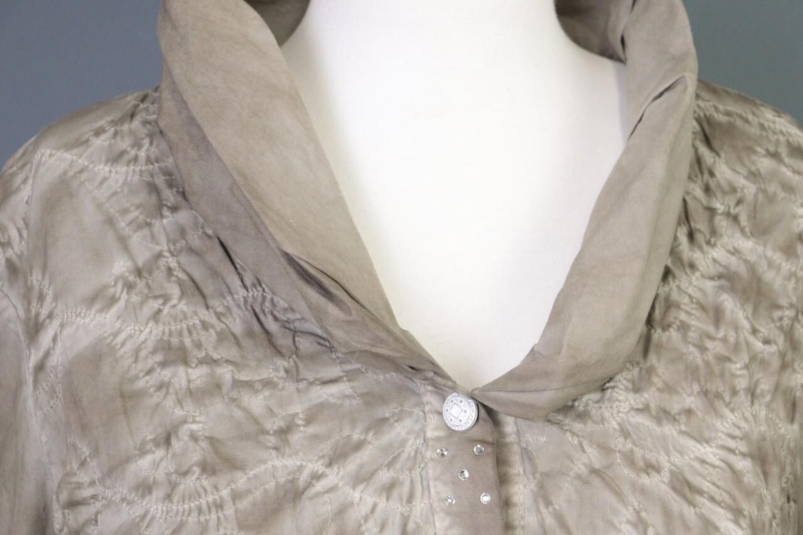 Designer Bottega Gray Designer Lagenlook Shirt Blouse Tunic Size XXL Size XL / US 12-14 / IT 48-50 - 6 Thumbnail