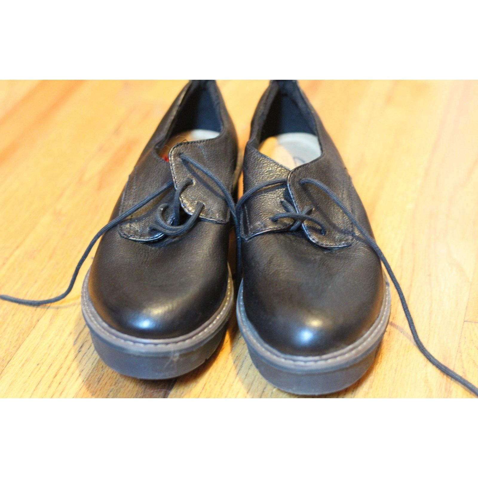 Clarks Womens Size 10 - CLARKS Sharon Ray Oxford BLACK LEATHER Size US 10 / IT 40 - 1 Thumbnail