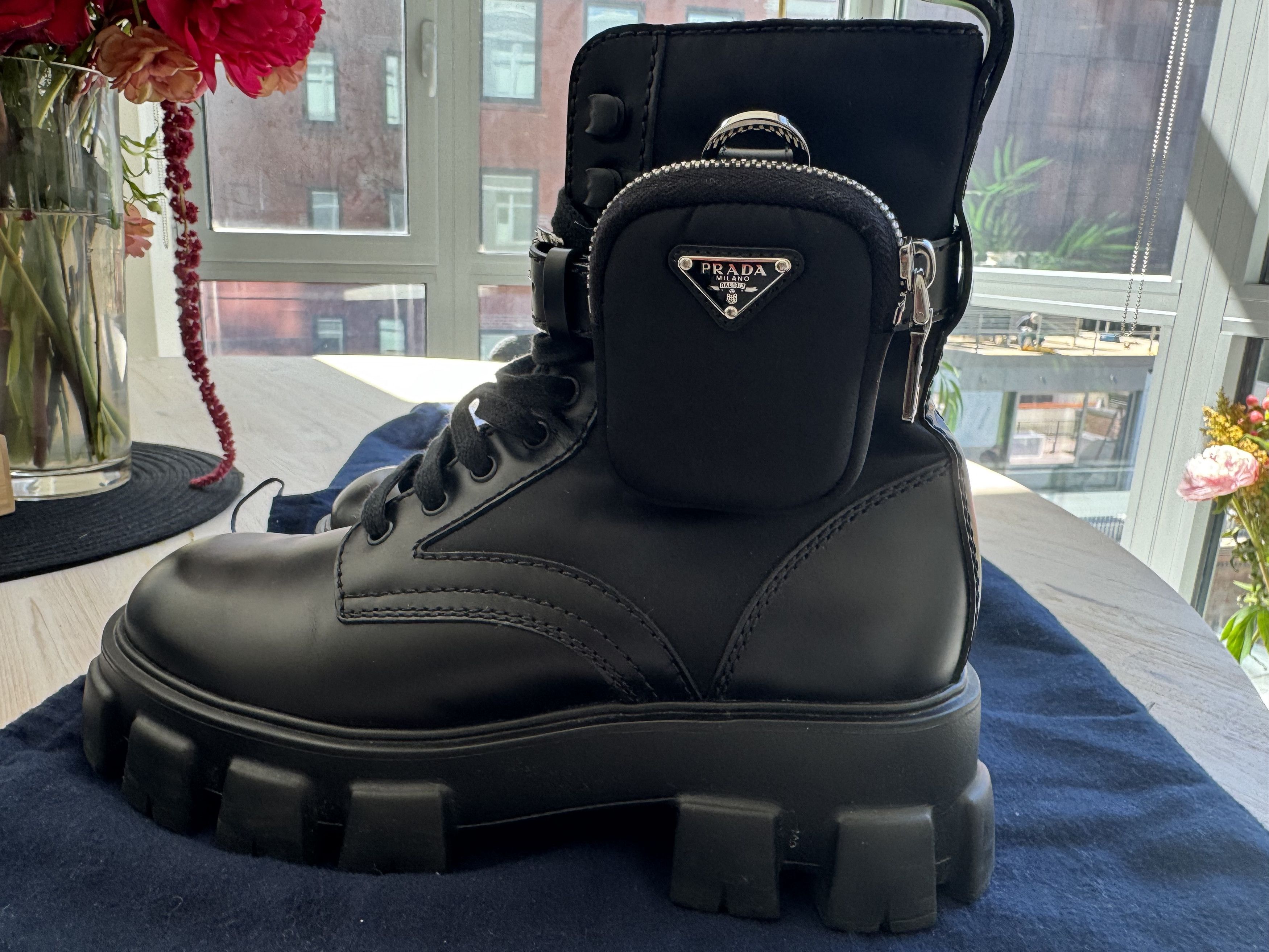 Prada Prada Re-Nylon Monolith Boots US 7.5 | Grailed
